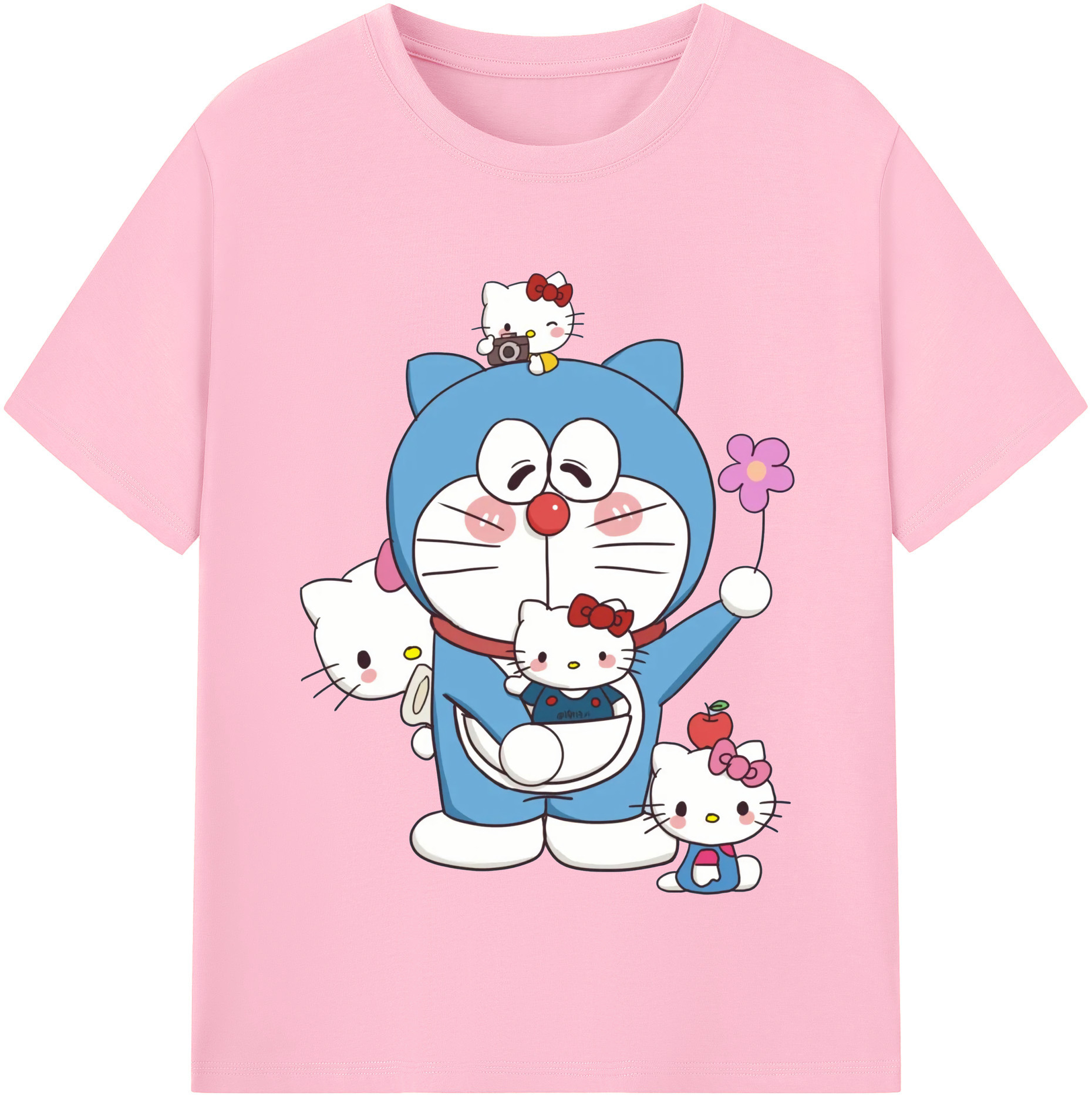 （画像用） ドラえもん Doraemon 綿100％半袖Tシャツ（フロントプリント）