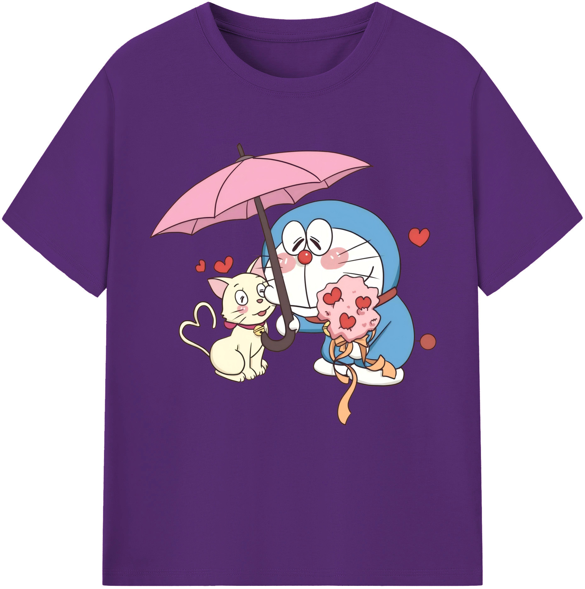（画像用） ドラえもん Doraemon 綿100％半袖Tシャツ（フロントプリント）