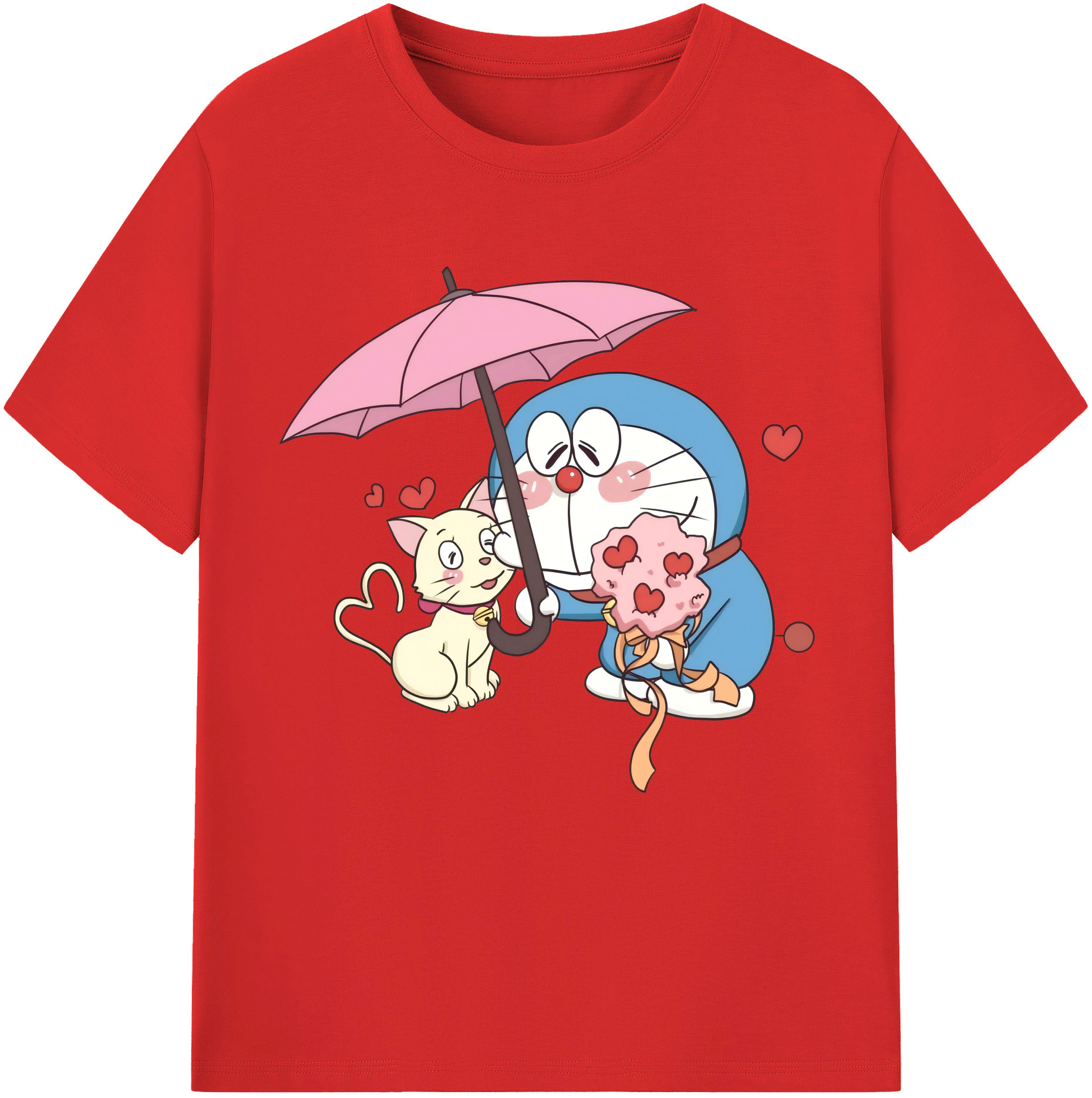 （画像用） ドラえもん Doraemon 綿100％半袖Tシャツ（フロントプリント）