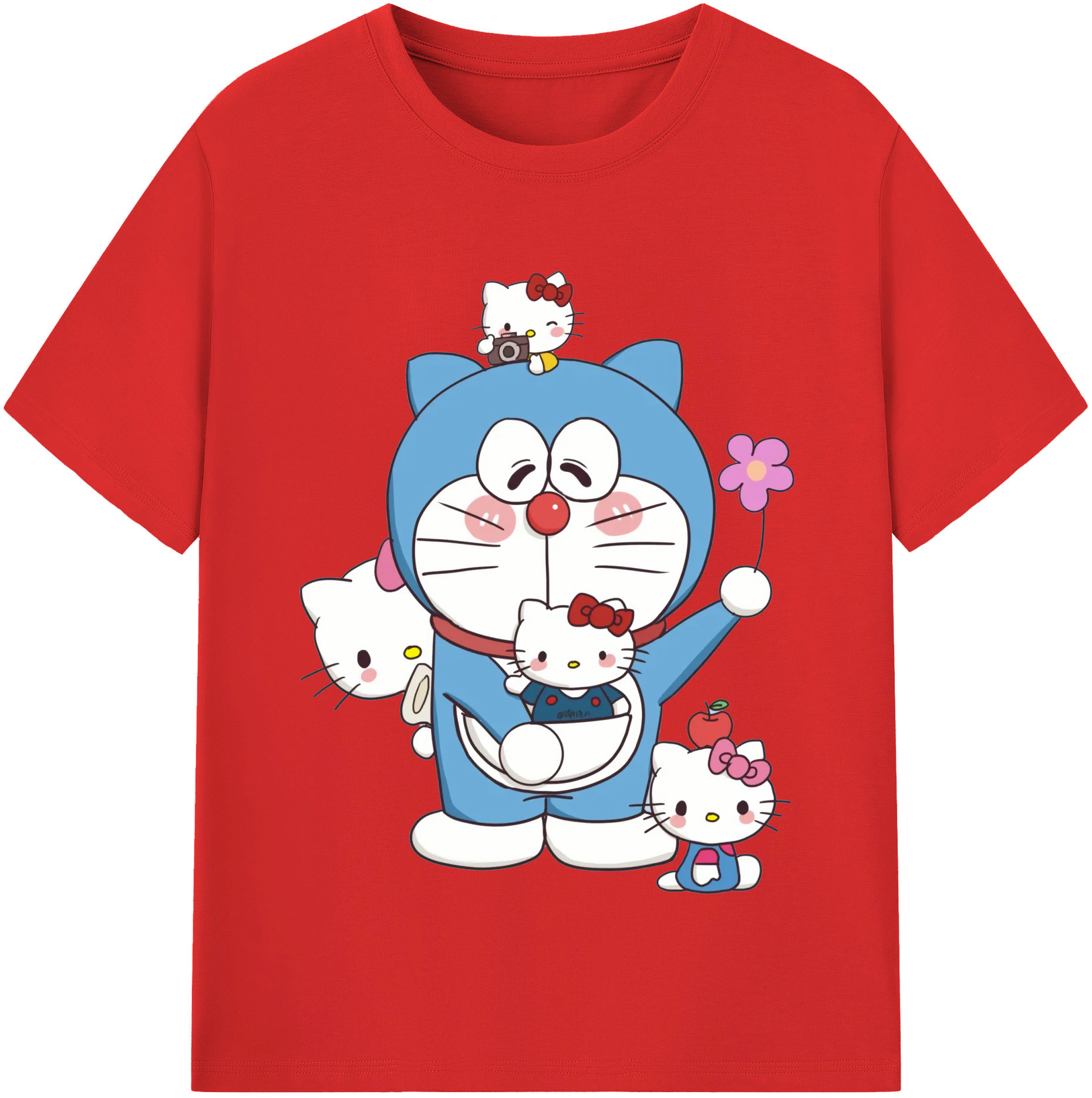 （画像用） ドラえもん Doraemon 綿100％半袖Tシャツ（フロントプリント）