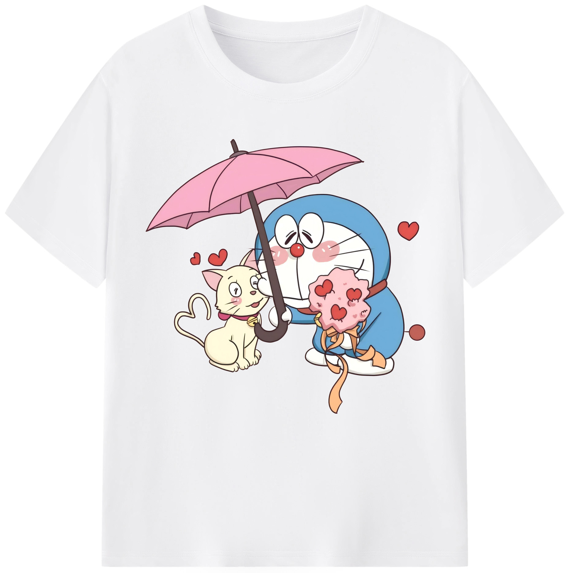 （画像用） ドラえもん Doraemon 綿100％半袖Tシャツ（フロントプリント）