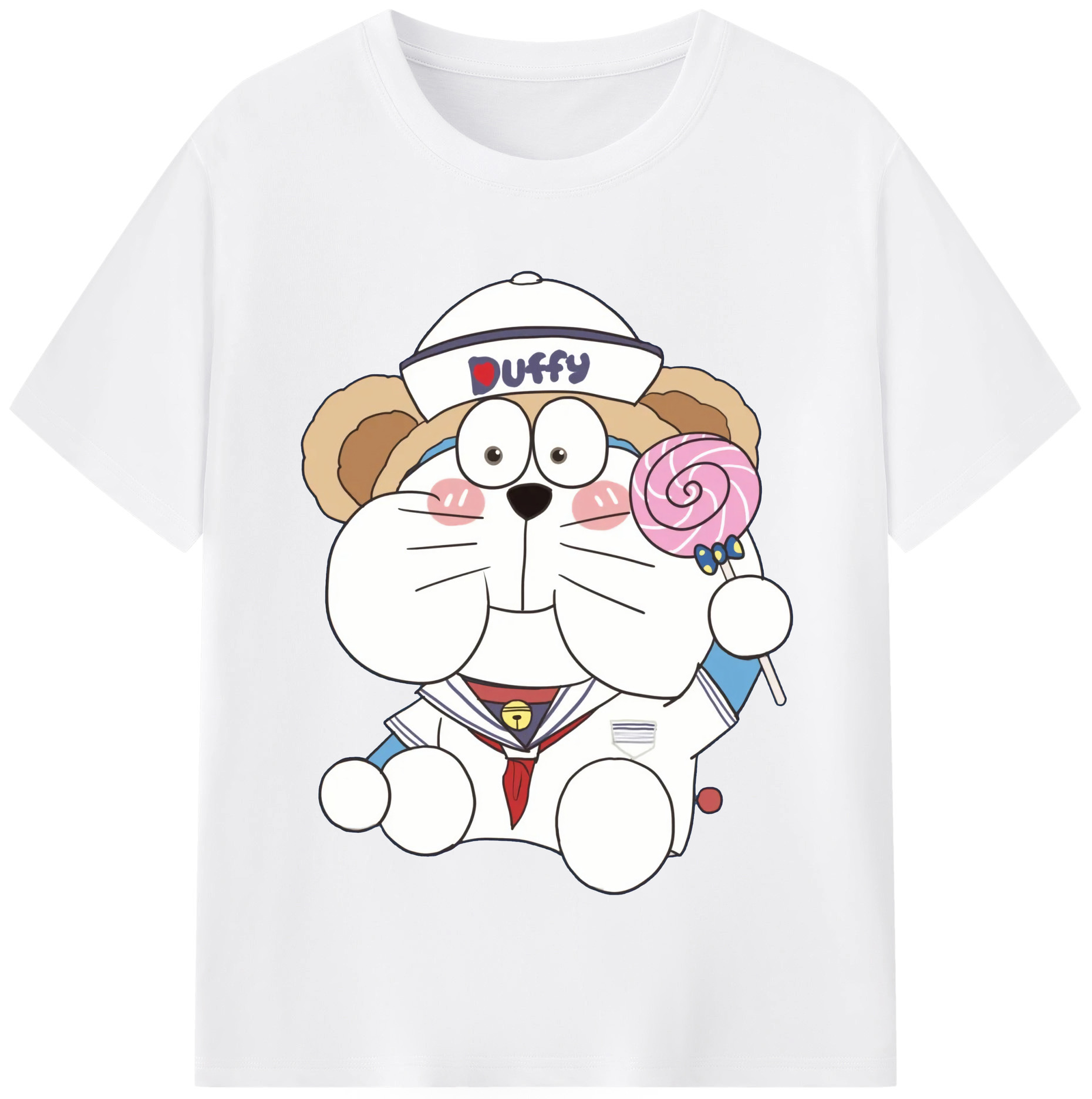 （画像用） ドラえもん Doraemon 綿100％半袖Tシャツ（フロントプリント）