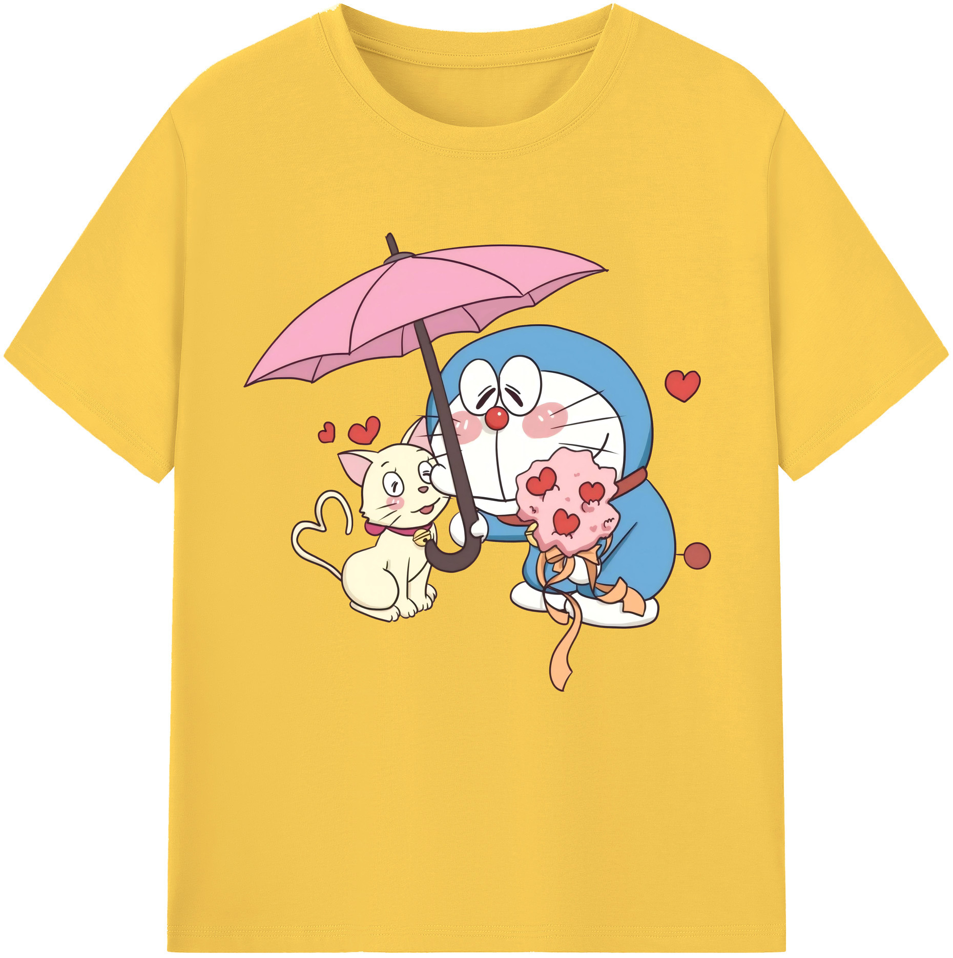 （画像用） ドラえもん Doraemon 綿100％半袖Tシャツ（フロントプリント）