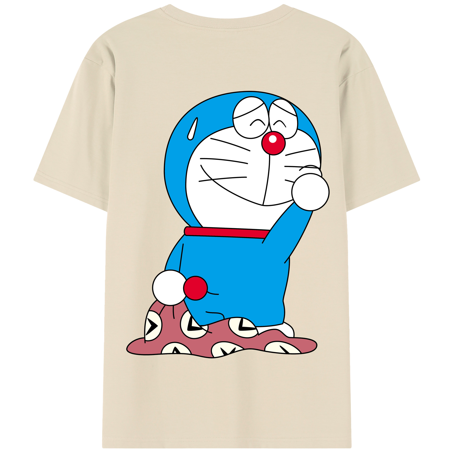 （画像用） ドラえもん Doraemon 綿100％半袖Tシャツ（背面プリント）