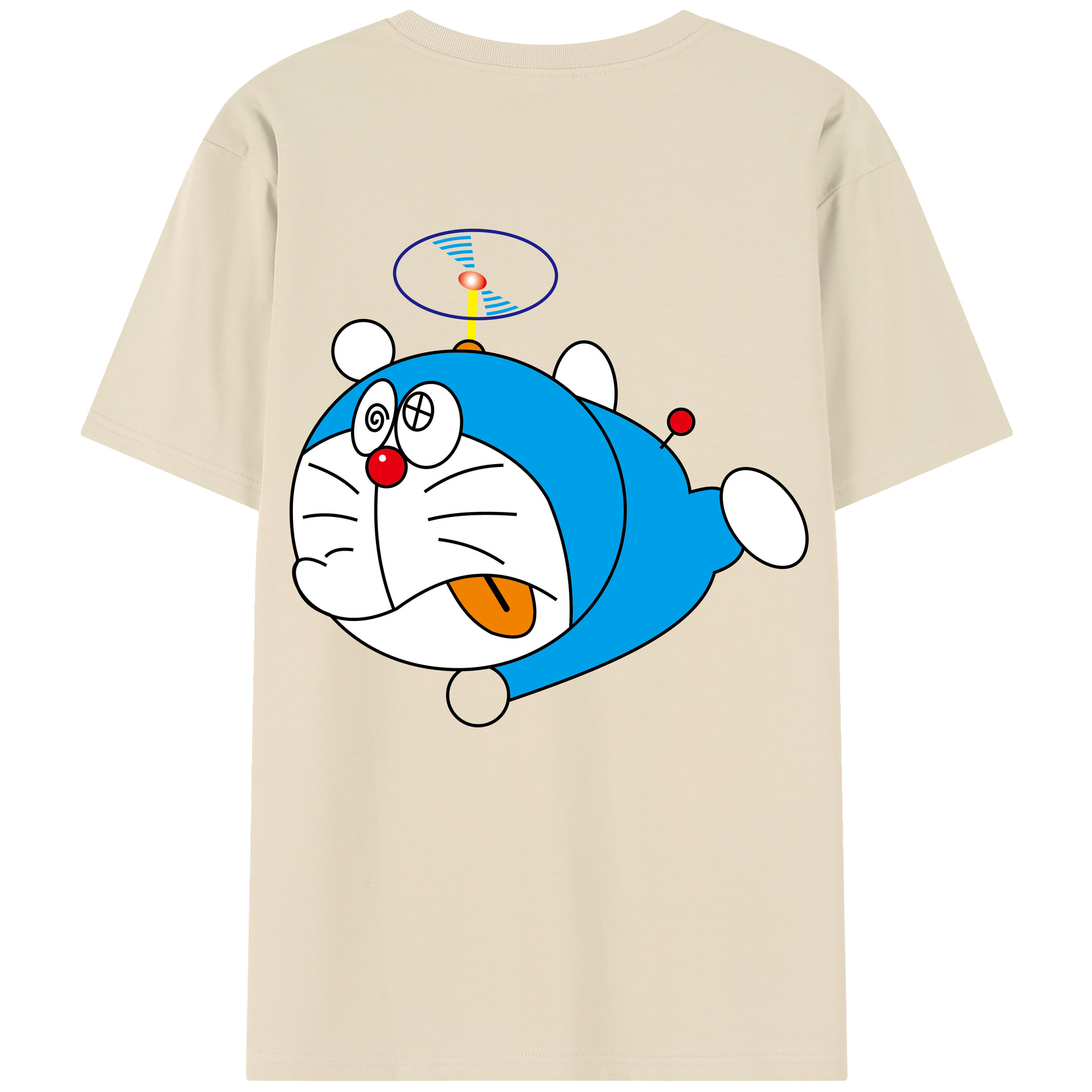 （画像用） ドラえもん Doraemon 綿100％半袖Tシャツ（背面プリント）