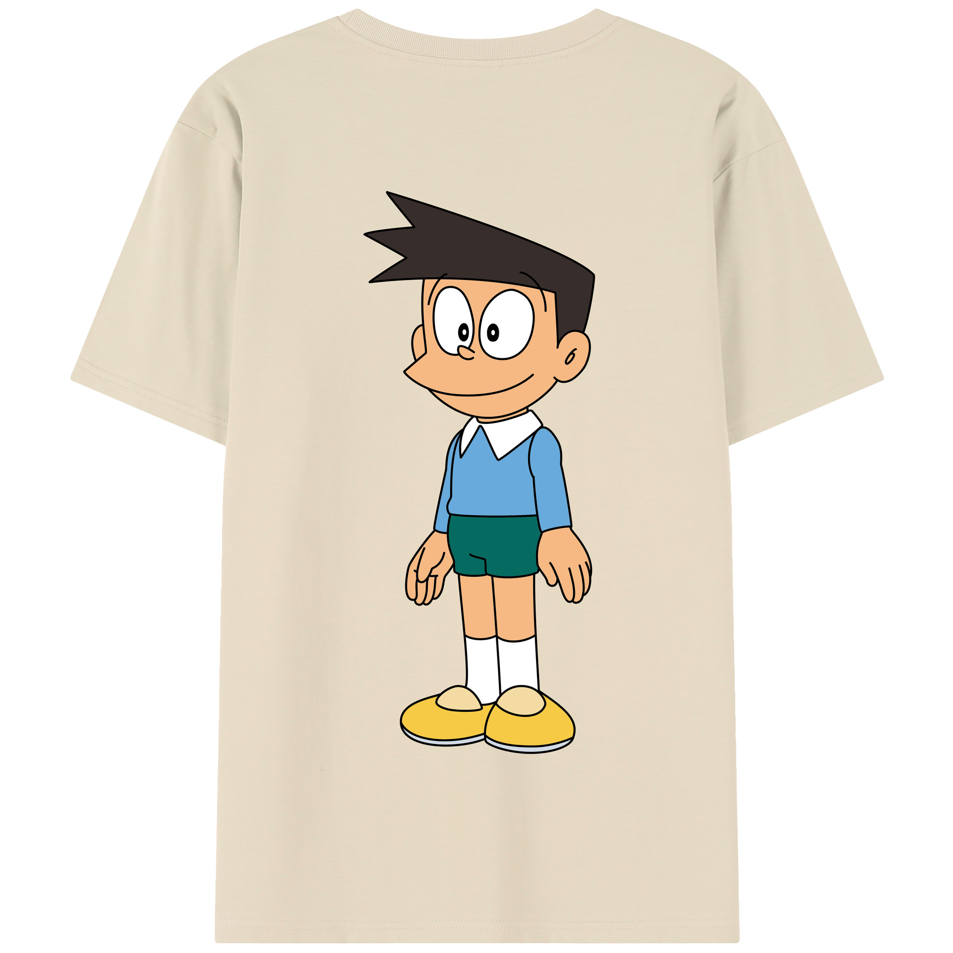（画像用） ドラえもん 骨川 スネ夫 Doraemon Honekawa Suneo 綿100％半袖Tシャツ（背面プリント）