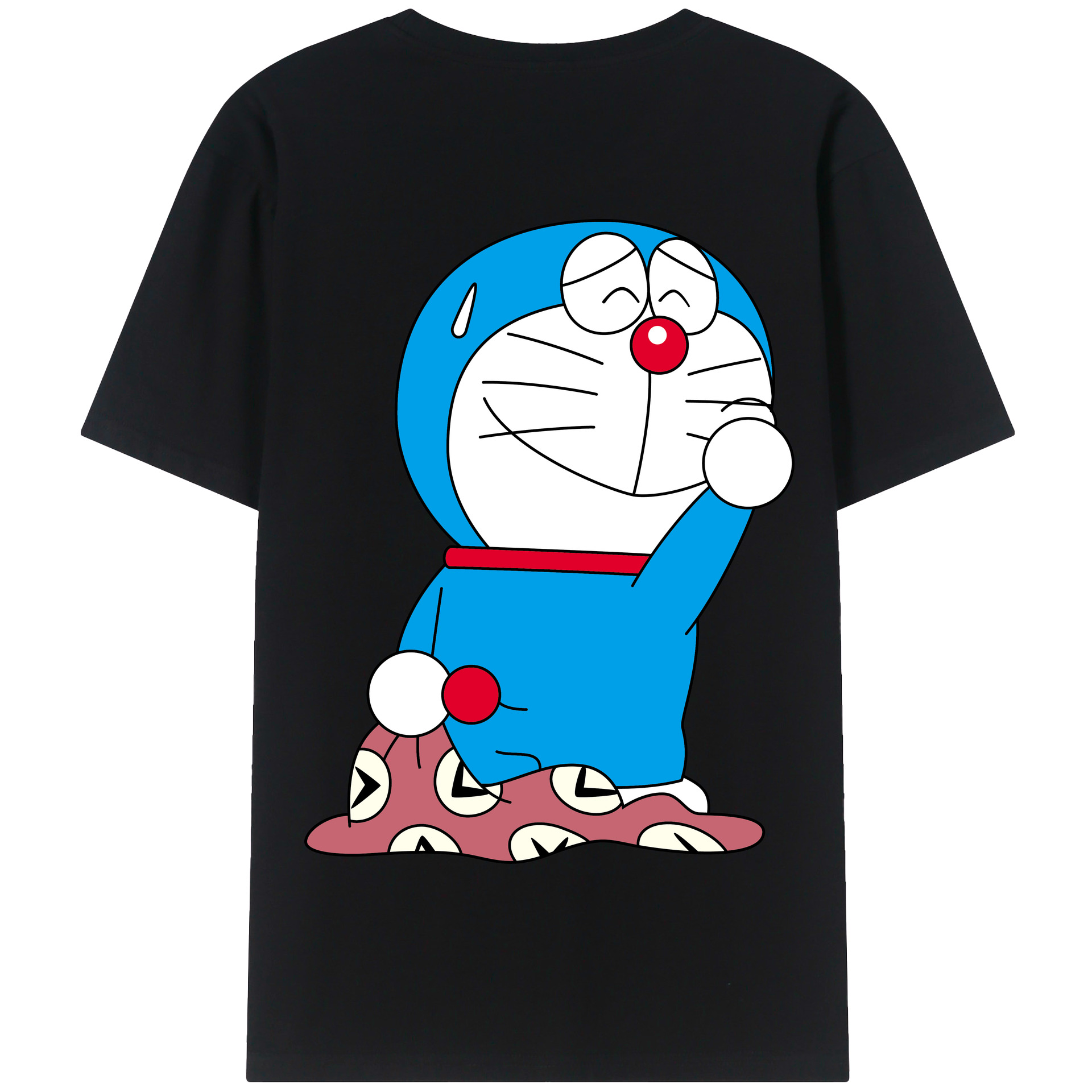 （画像用） ドラえもん Doraemon 綿100％半袖Tシャツ（背面プリント）