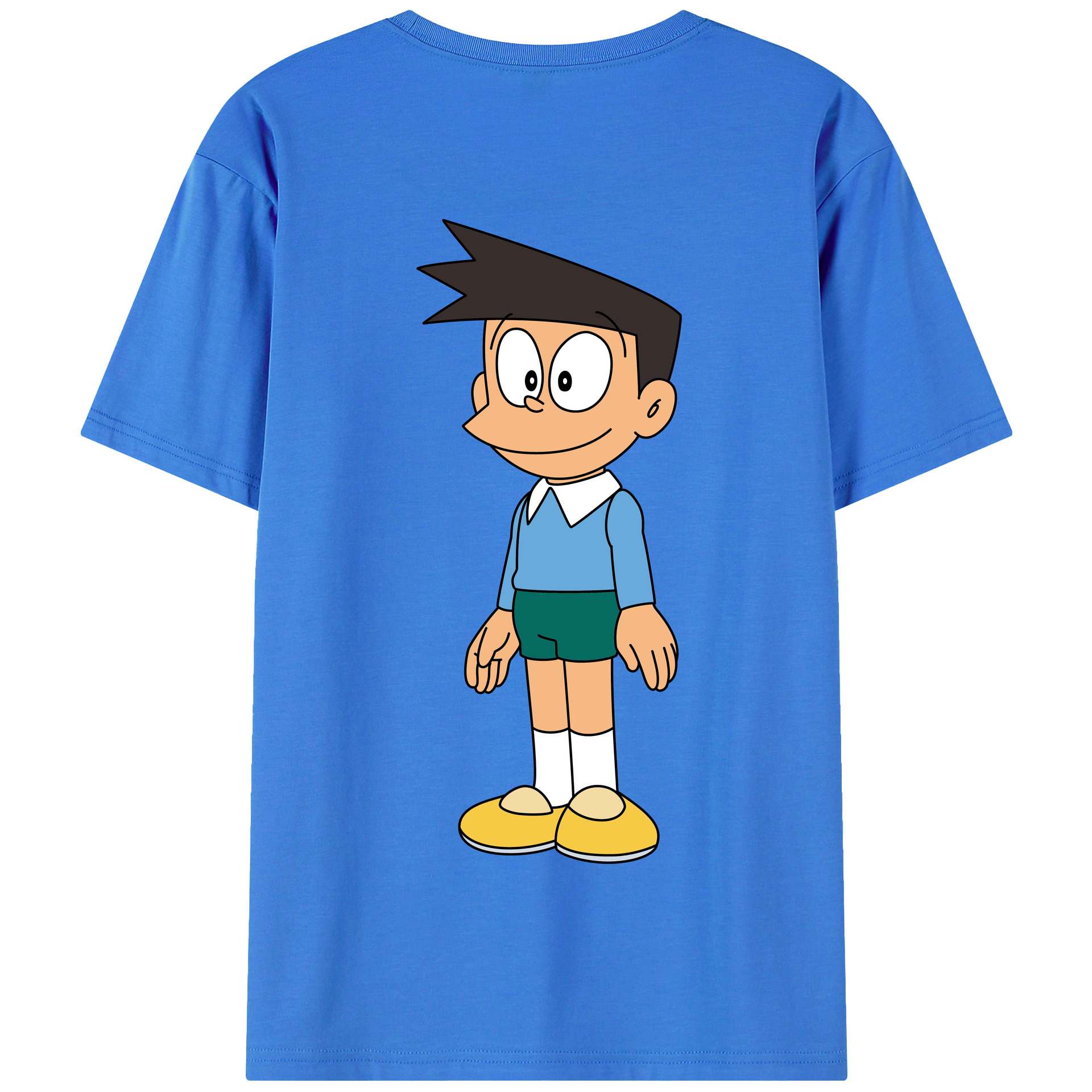 （画像用） ドラえもん 骨川 スネ夫 Doraemon Honekawa Suneo 綿100％半袖Tシャツ（背面プリント）