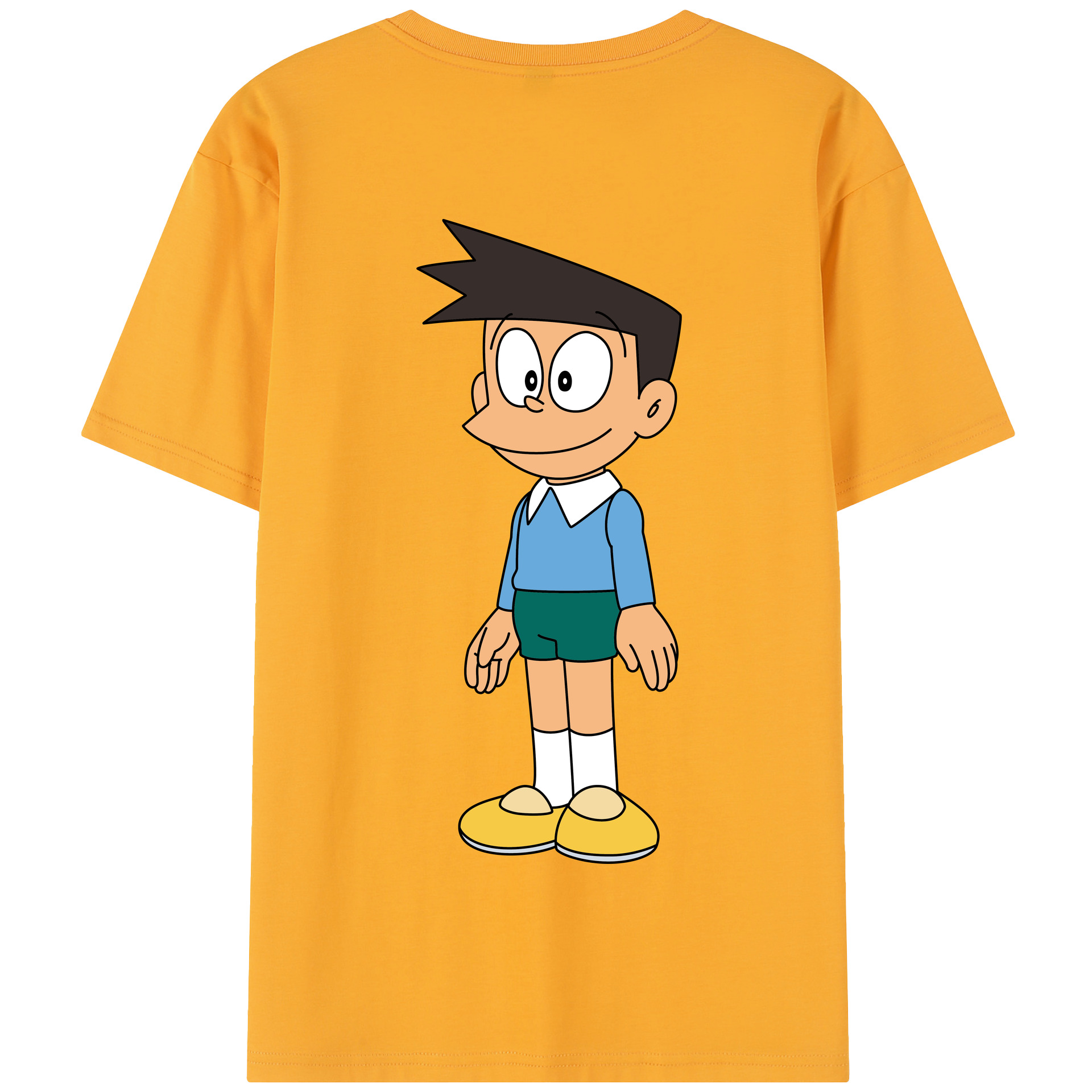 （画像用） ドラえもん 骨川 スネ夫 Doraemon Honekawa Suneo 綿100％半袖Tシャツ（背面プリント）