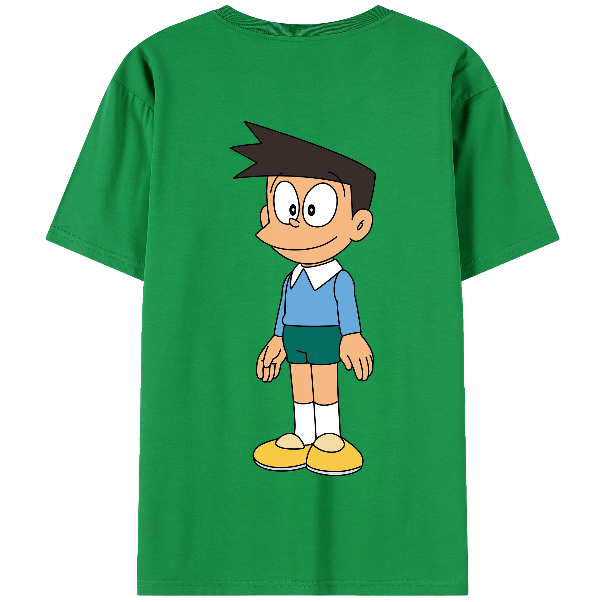 （画像用） ドラえもん 骨川 スネ夫 Doraemon Honekawa Suneo 綿100％半袖Tシャツ（背面プリント）