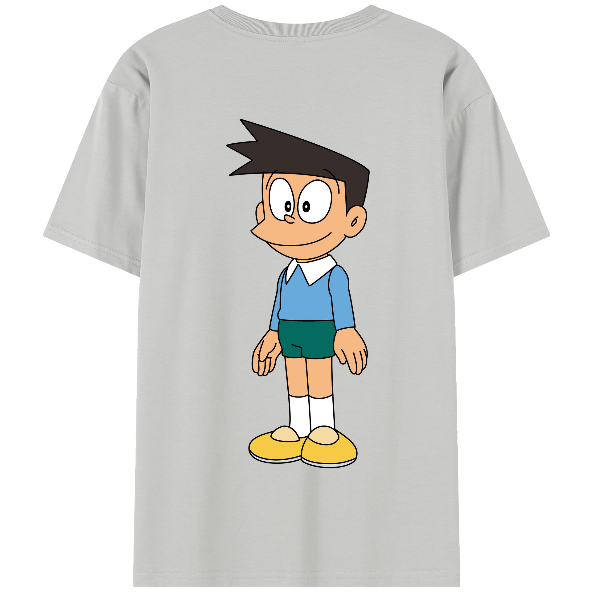 （画像用） ドラえもん 骨川 スネ夫 Doraemon Honekawa Suneo 綿100％半袖Tシャツ（背面プリント）