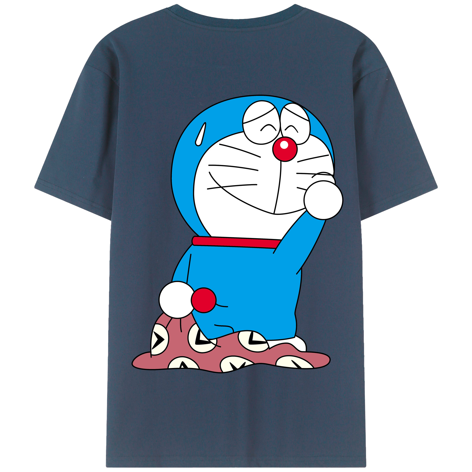 （画像用） ドラえもん Doraemon 綿100％半袖Tシャツ（背面プリント）