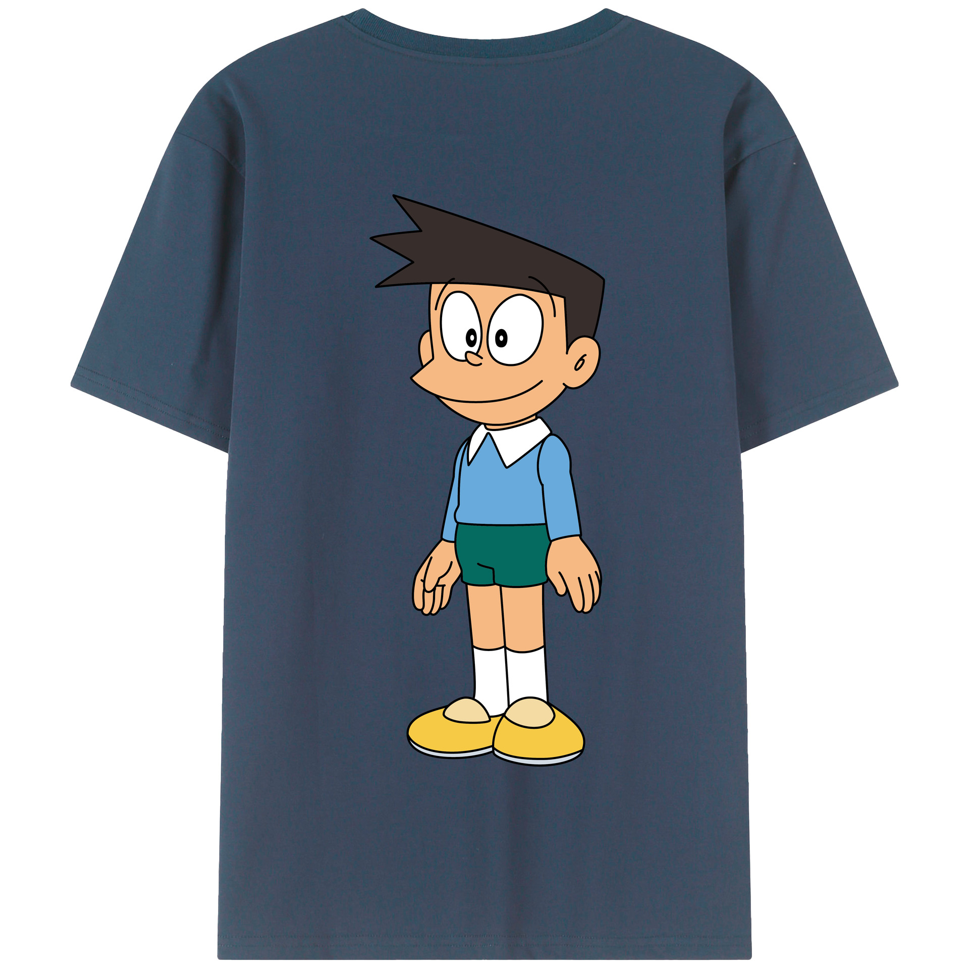 （画像用） ドラえもん 骨川 スネ夫 Doraemon Honekawa Suneo 綿100％半袖Tシャツ（背面プリント）