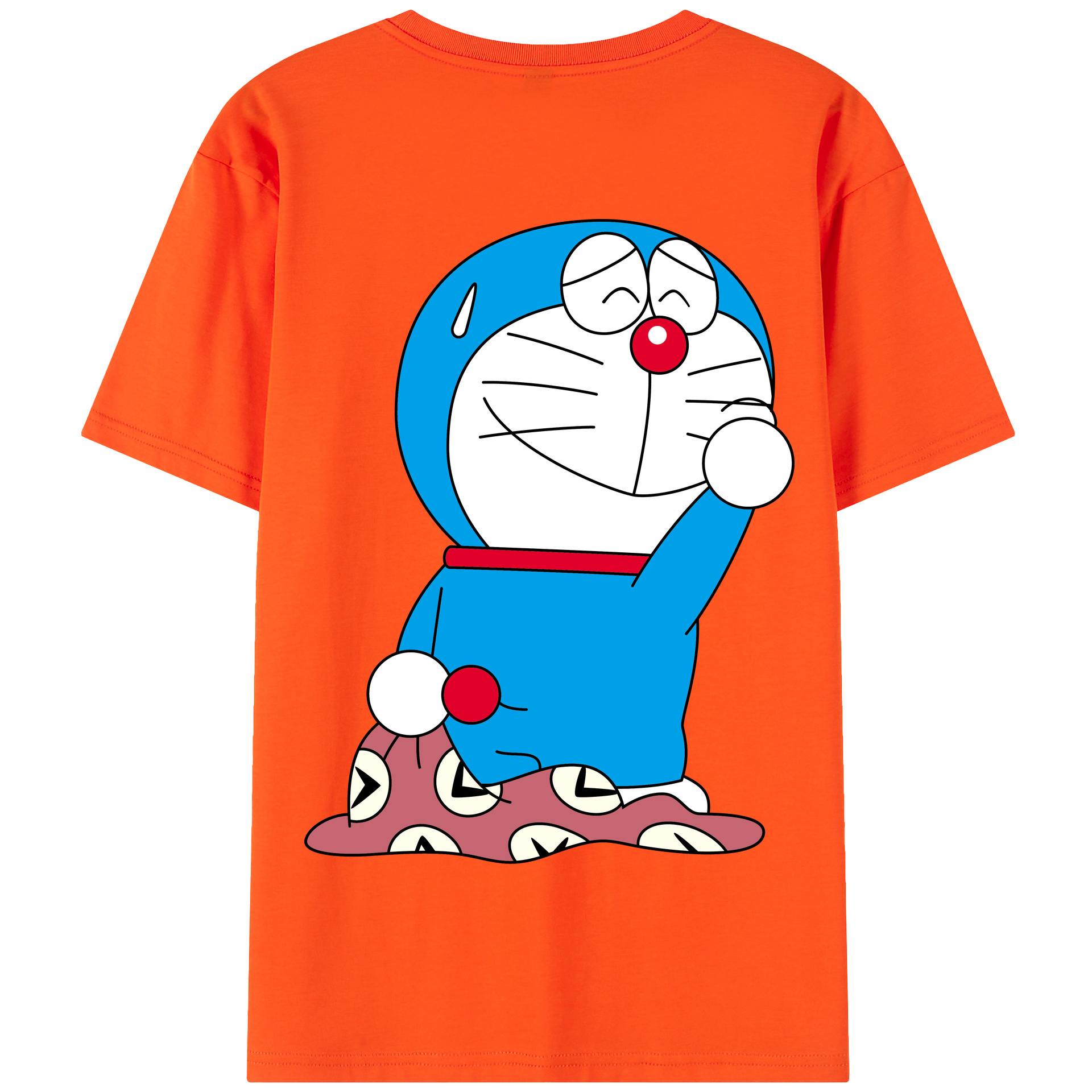 （画像用） ドラえもん Doraemon 綿100％半袖Tシャツ（背面プリント）
