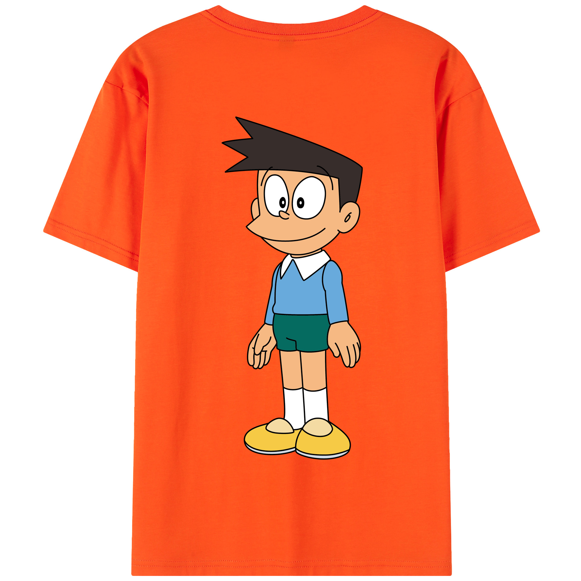 （画像用） ドラえもん 骨川 スネ夫 Doraemon Honekawa Suneo 綿100％半袖Tシャツ（背面プリント）