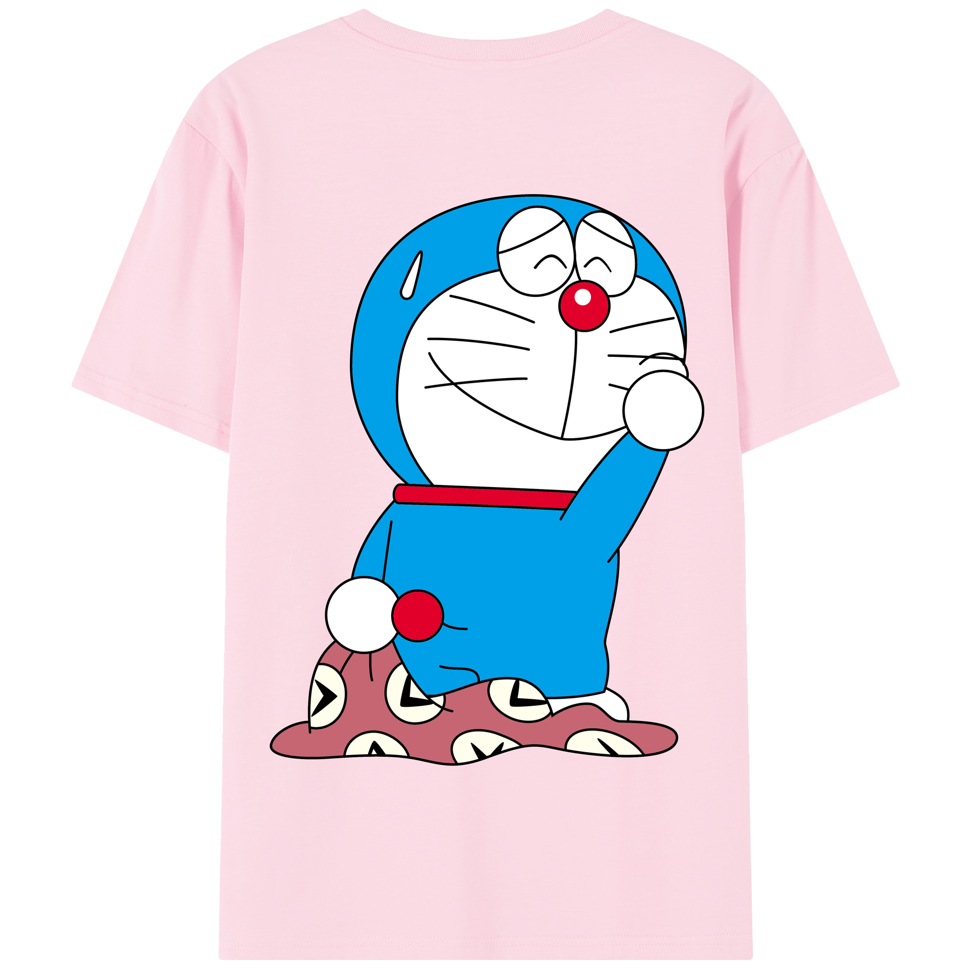 （画像用） ドラえもん Doraemon 綿100％半袖Tシャツ（背面プリント）