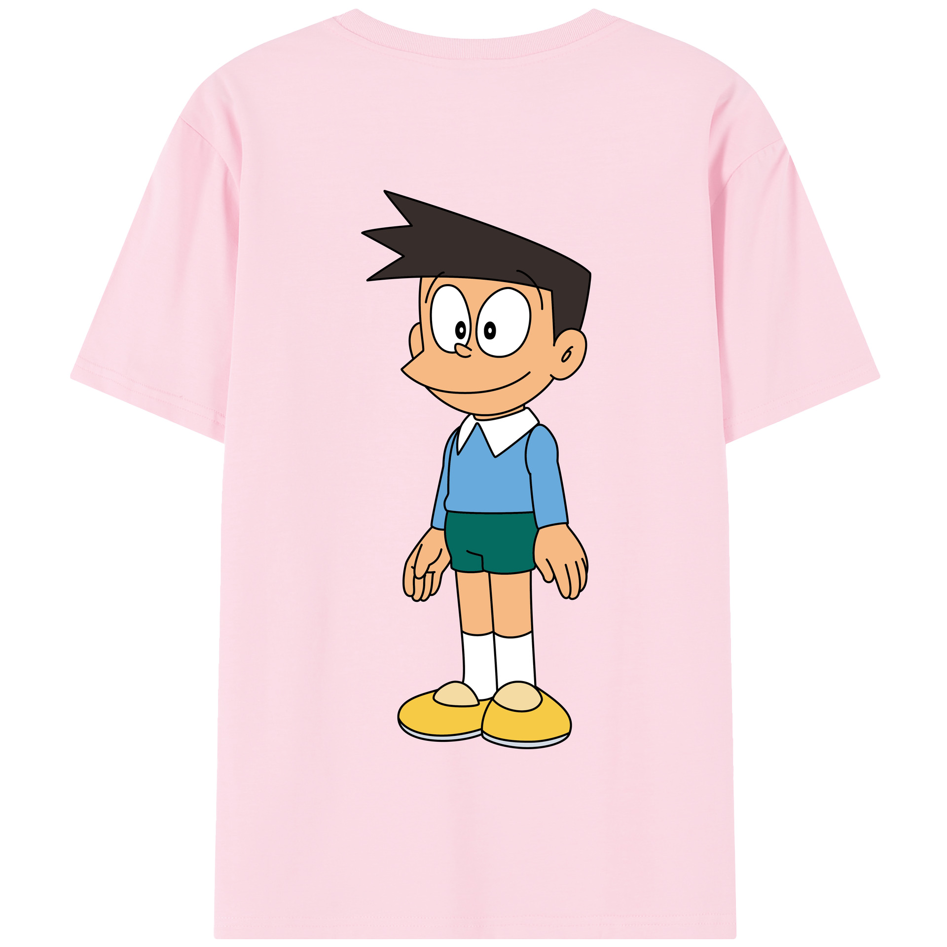 （画像用） ドラえもん 骨川 スネ夫 Doraemon Honekawa Suneo 綿100％半袖Tシャツ（背面プリント）
