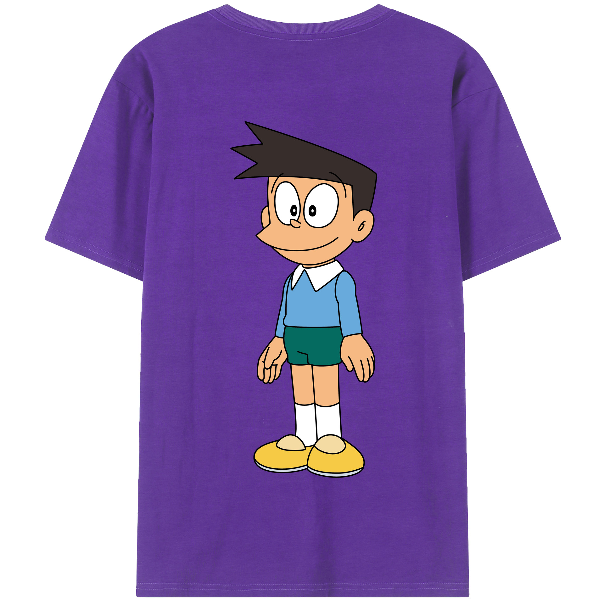 （画像用） ドラえもん 骨川 スネ夫 Doraemon Honekawa Suneo 綿100％半袖Tシャツ（背面プリント）