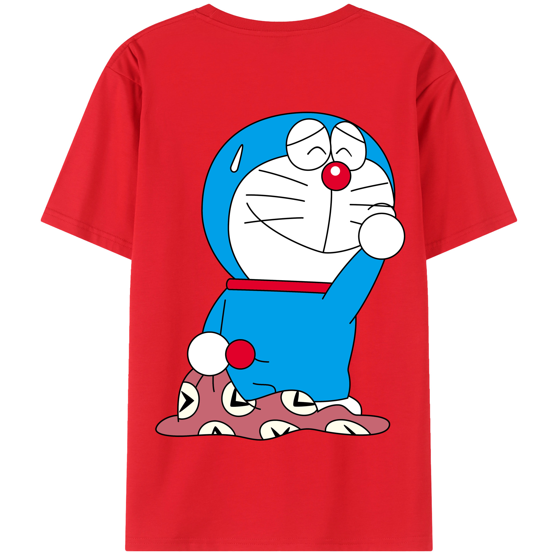（画像用） ドラえもん Doraemon 綿100％半袖Tシャツ（背面プリント）