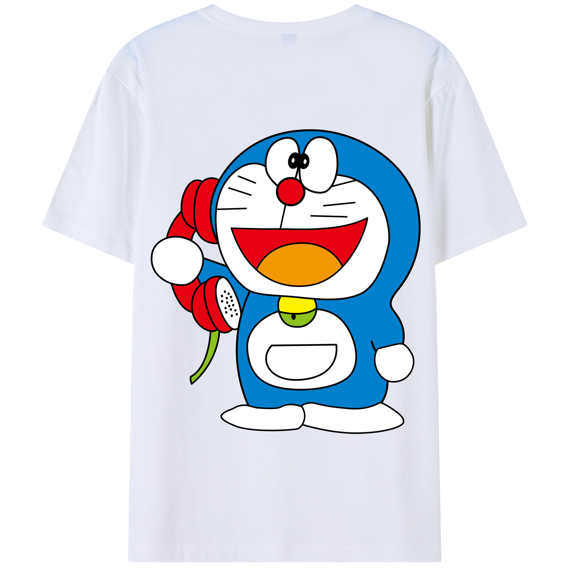 （画像用） ドラえもん Doraemon 綿100％半袖Tシャツ（背面プリント）