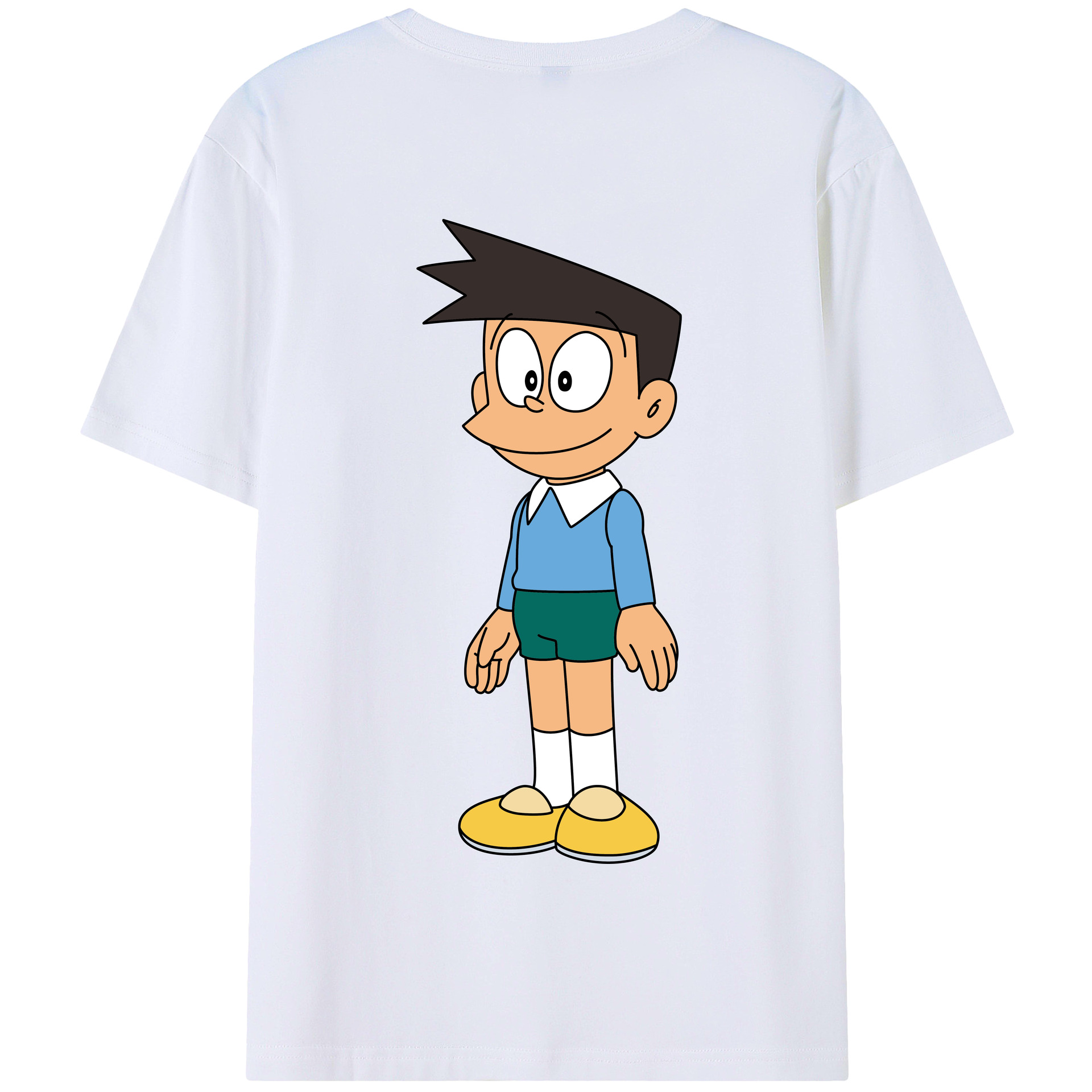 （画像用） ドラえもん 骨川 スネ夫 Doraemon Honekawa Suneo 綿100％半袖Tシャツ（背面プリント）