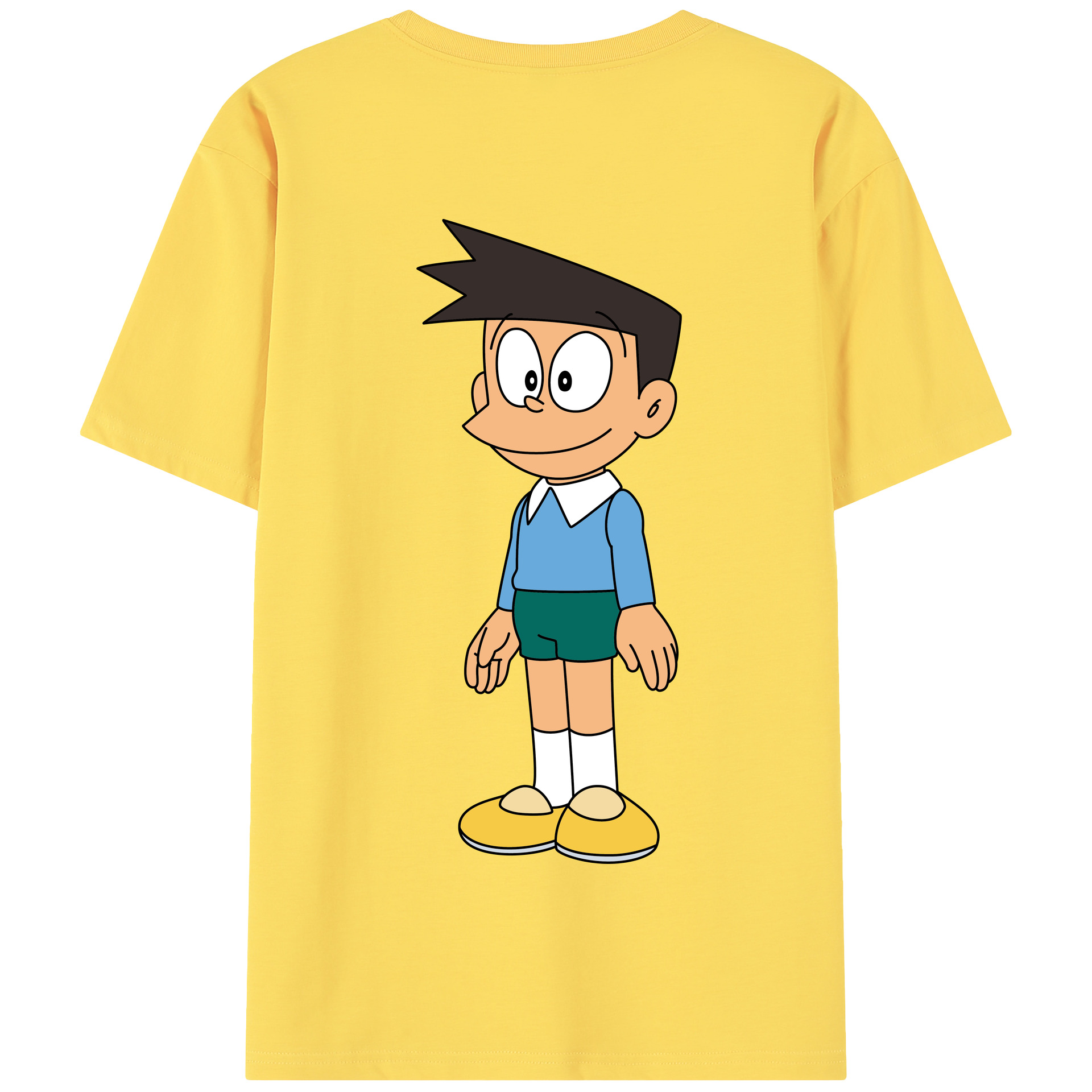 （画像用） ドラえもん 骨川 スネ夫 Doraemon Honekawa Suneo 綿100％半袖Tシャツ（背面プリント）