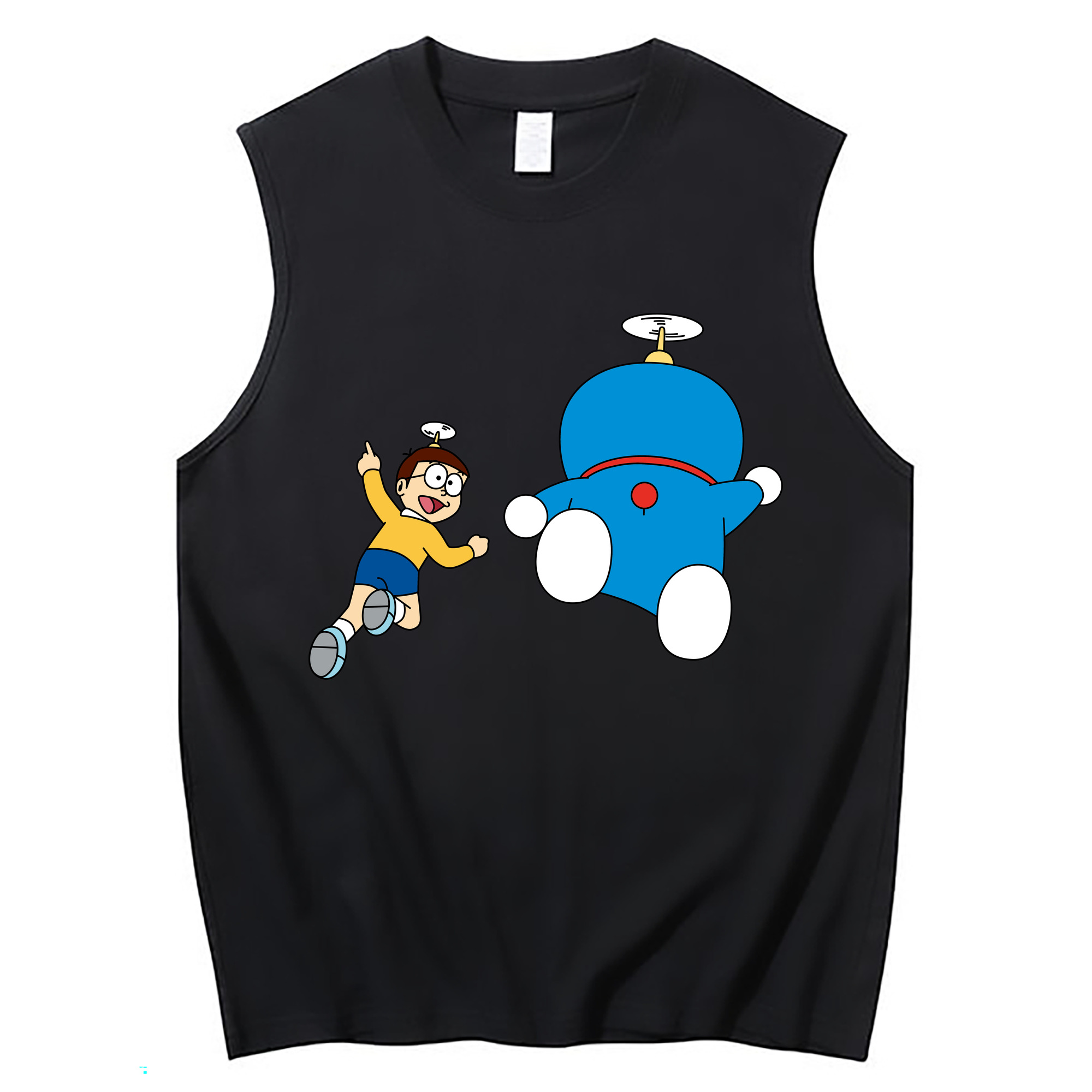 （画像用） ドラえもん 野比 のび太 Doraemon Nobita Nobi コットン100％タンクトップ（フロントプリント）