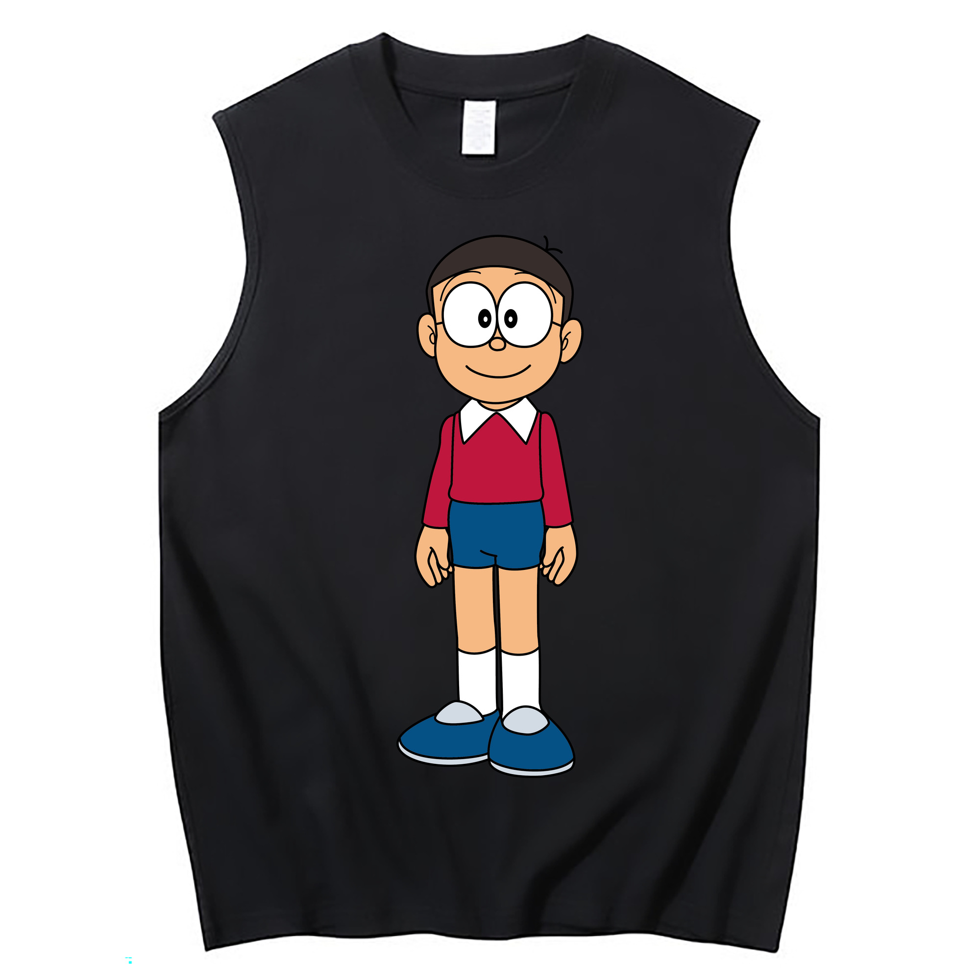 （画像用） ドラえもん 野比 のび太 Doraemon Nobita Nobi コットン100％タンクトップ（フロントプリント）