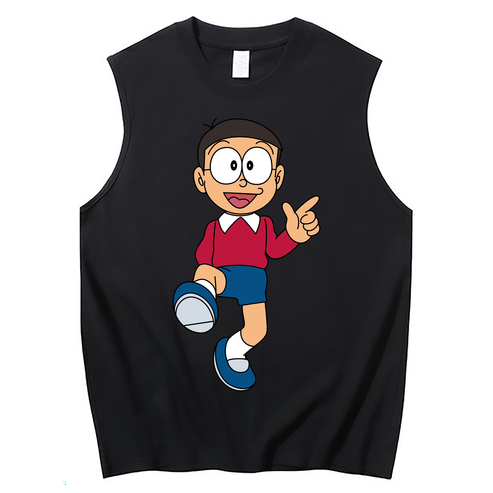 （画像用） ドラえもん 野比 のび太 Doraemon Nobita Nobi コットン100％タンクトップ（フロントプリント）