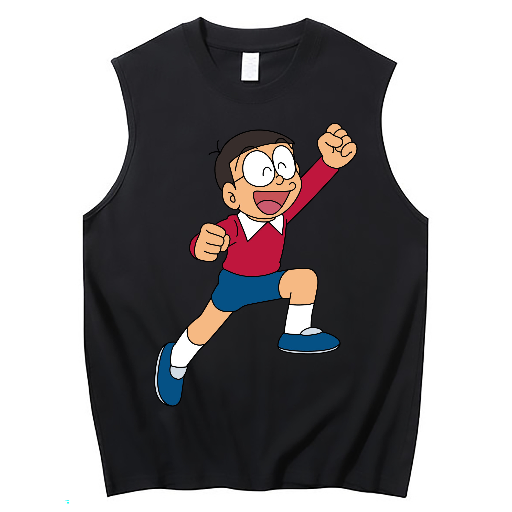 （画像用） ドラえもん 野比 のび太 Doraemon Nobita Nobi コットン100％タンクトップ（フロントプリント）