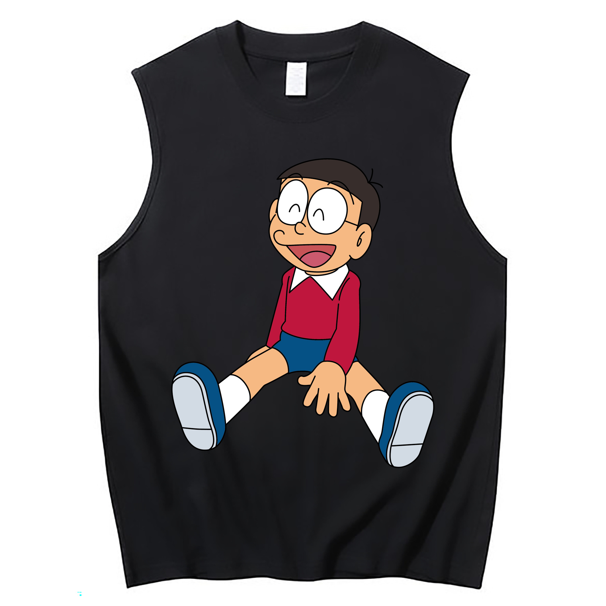 （画像用） ドラえもん 野比 のび太 Doraemon Nobita Nobi コットン100％タンクトップ（フロントプリント）
