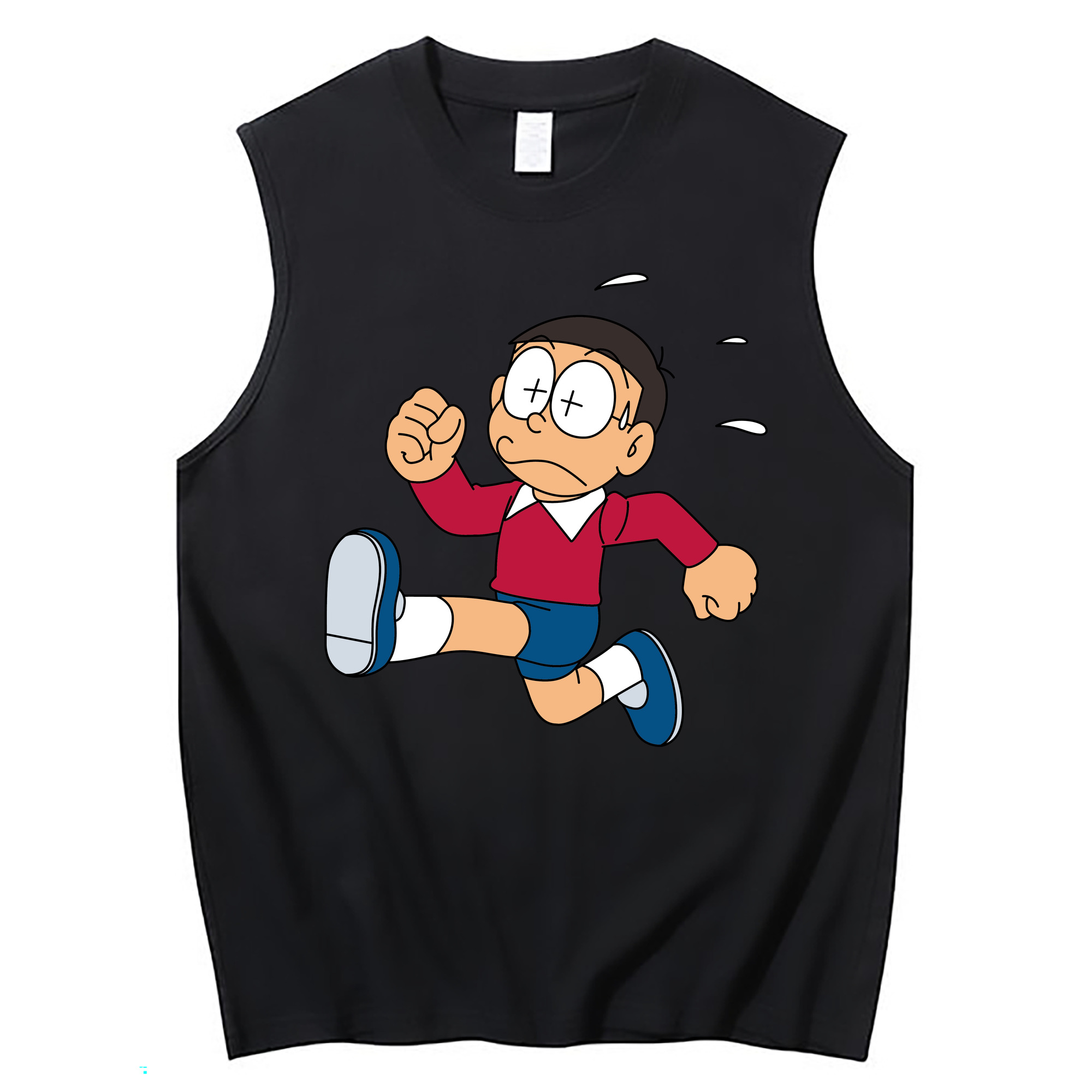（画像用） ドラえもん 野比 のび太 Doraemon Nobita Nobi コットン100％タンクトップ（フロントプリント）