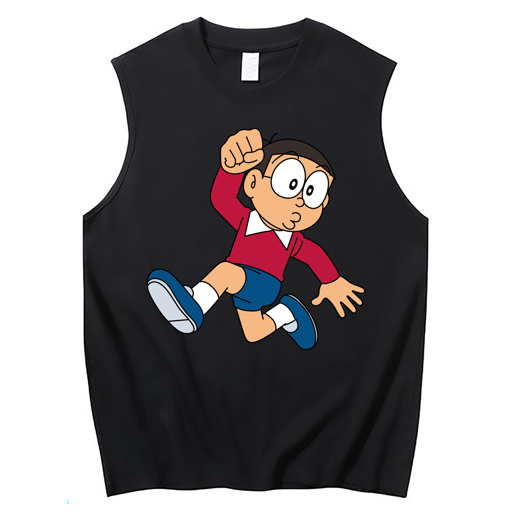 （画像用） ドラえもん 野比 のび太 Doraemon Nobita Nobi コットン100％タンクトップ（フロントプリント）
