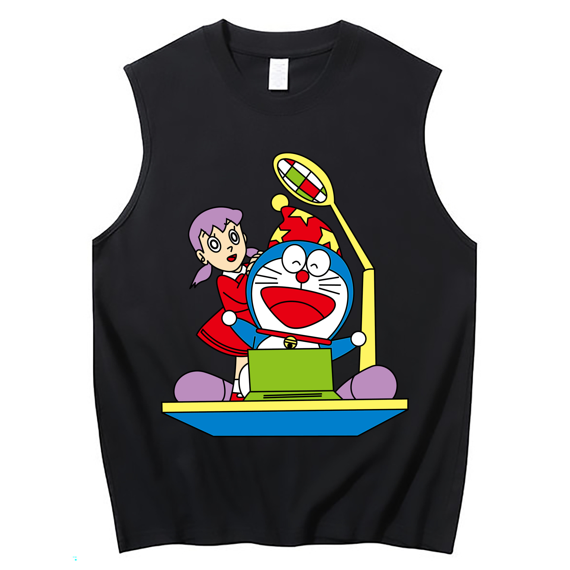 （画像用） ドラえもん みなもと しずか Doraemon Shizuka Minamoto コットン100％タンクトップ（フロントプリント）
