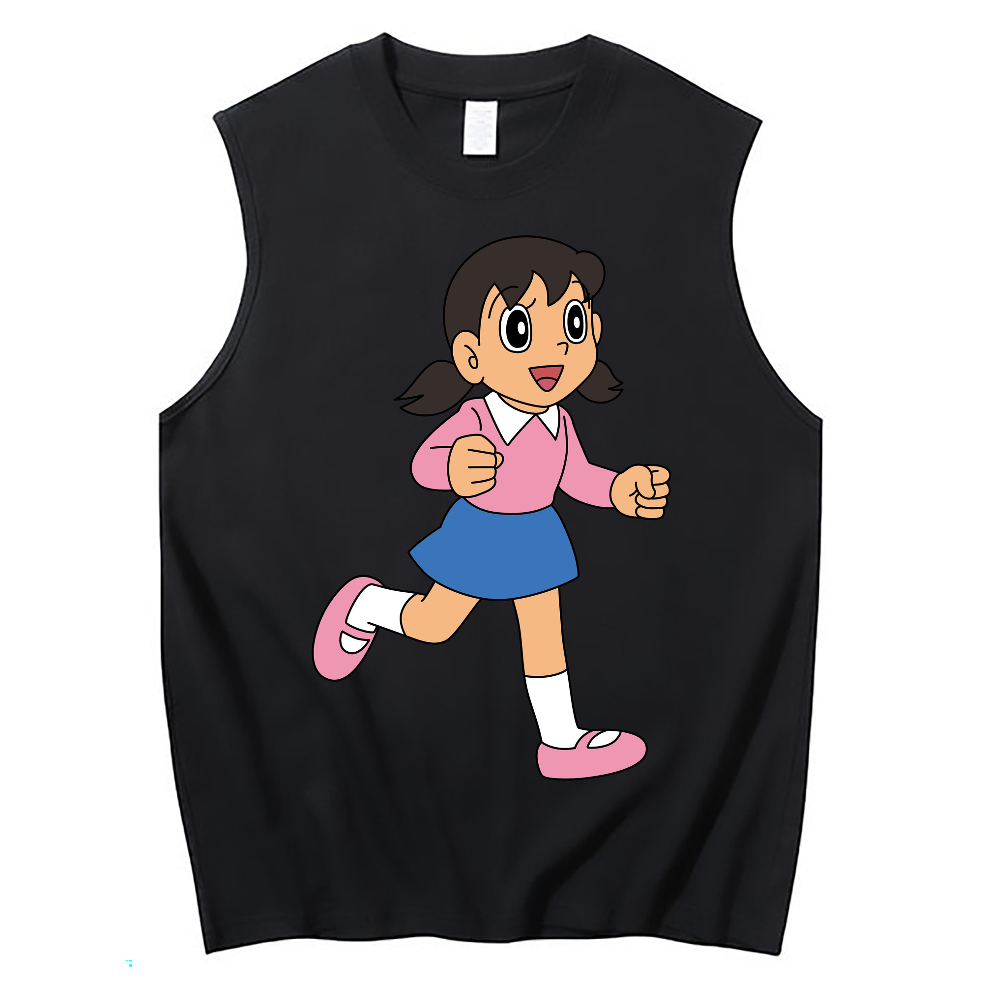 （画像用） ドラえもん みなもと しずか Doraemon Shizuka Minamoto コットン100％タンクトップ（フロントプリント）