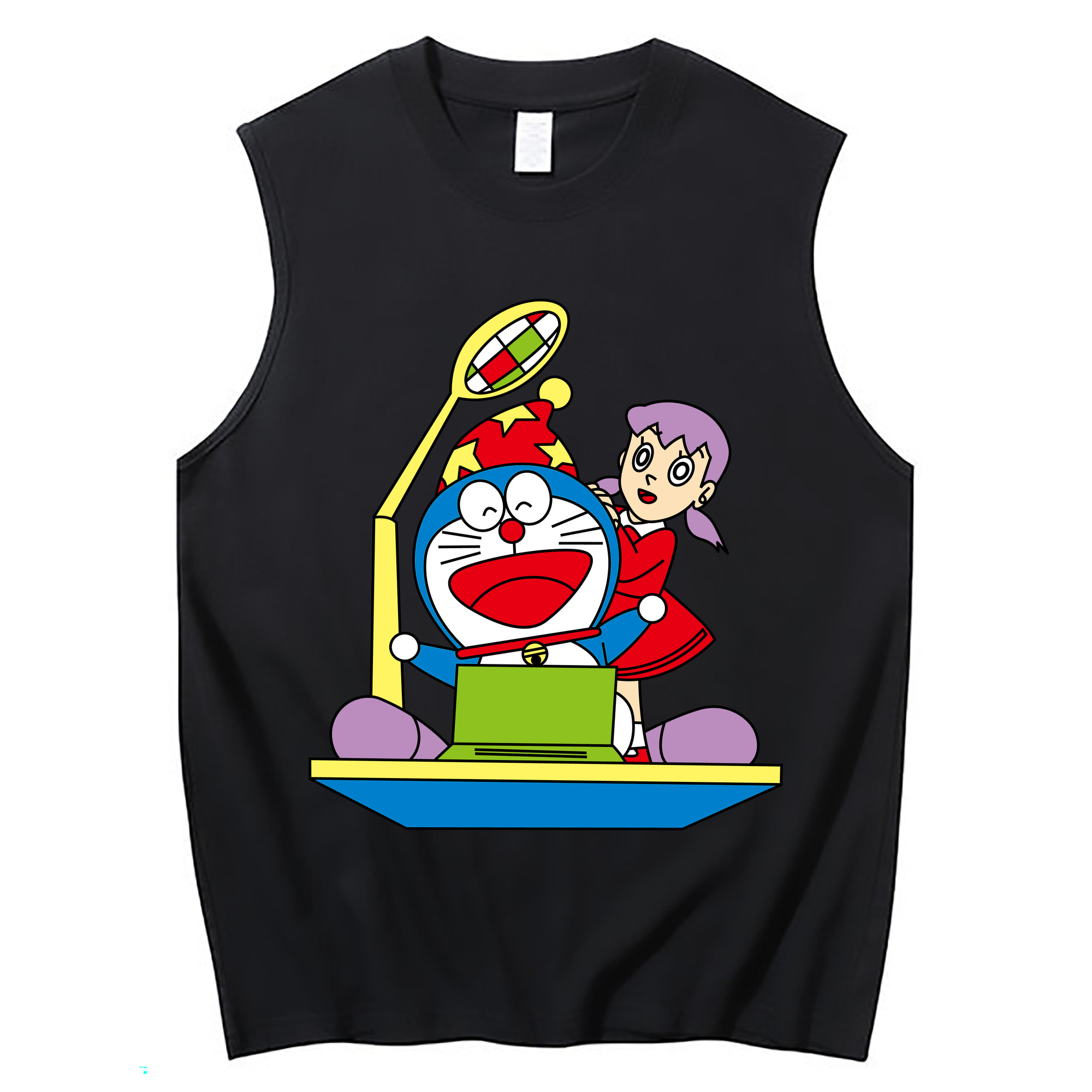 （画像用） ドラえもん みなもと しずか Doraemon Shizuka Minamoto コットン100％タンクトップ（フロントプリント）