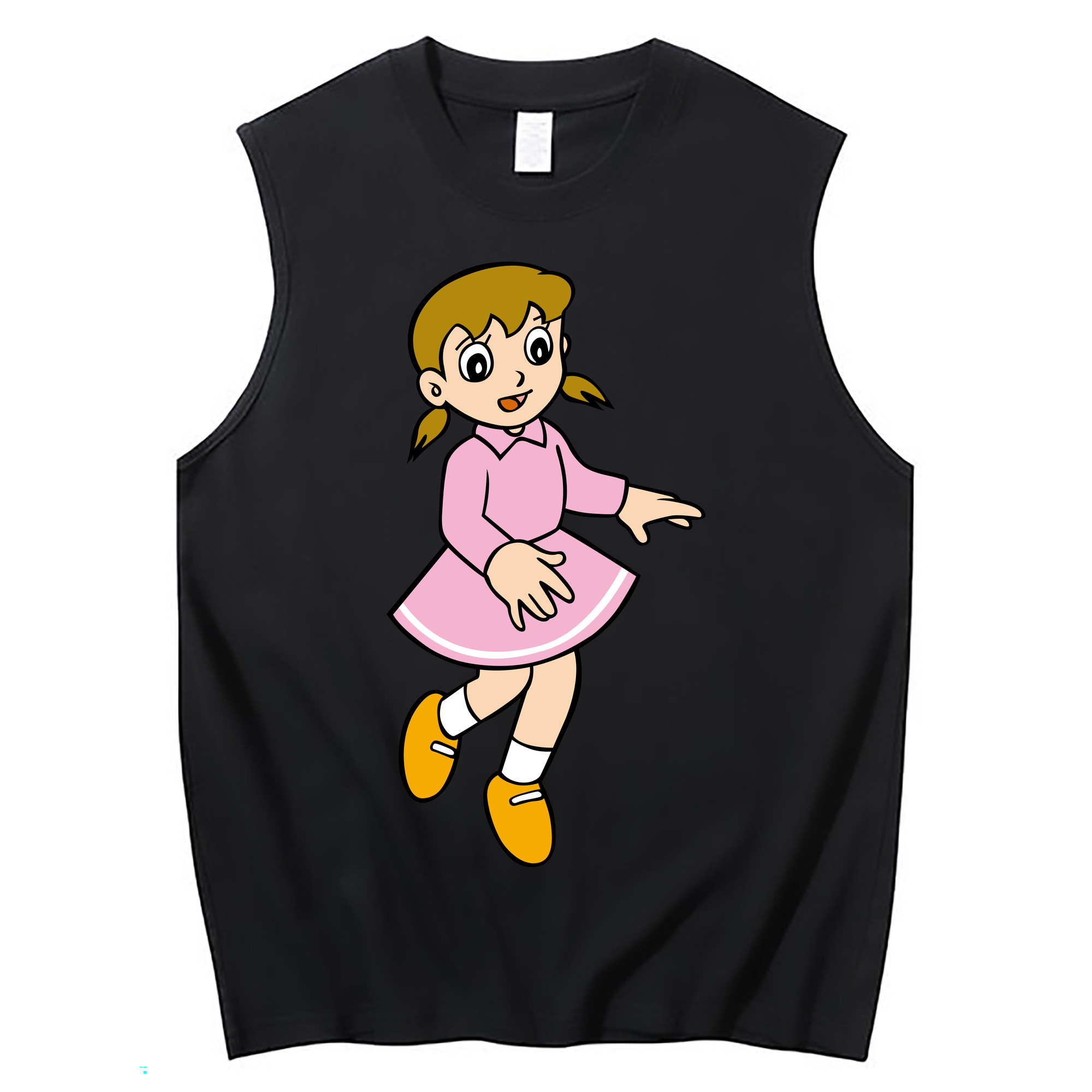 （画像用） ドラえもん みなもと しずか Doraemon Shizuka Minamoto コットン100％タンクトップ（フロントプリント）