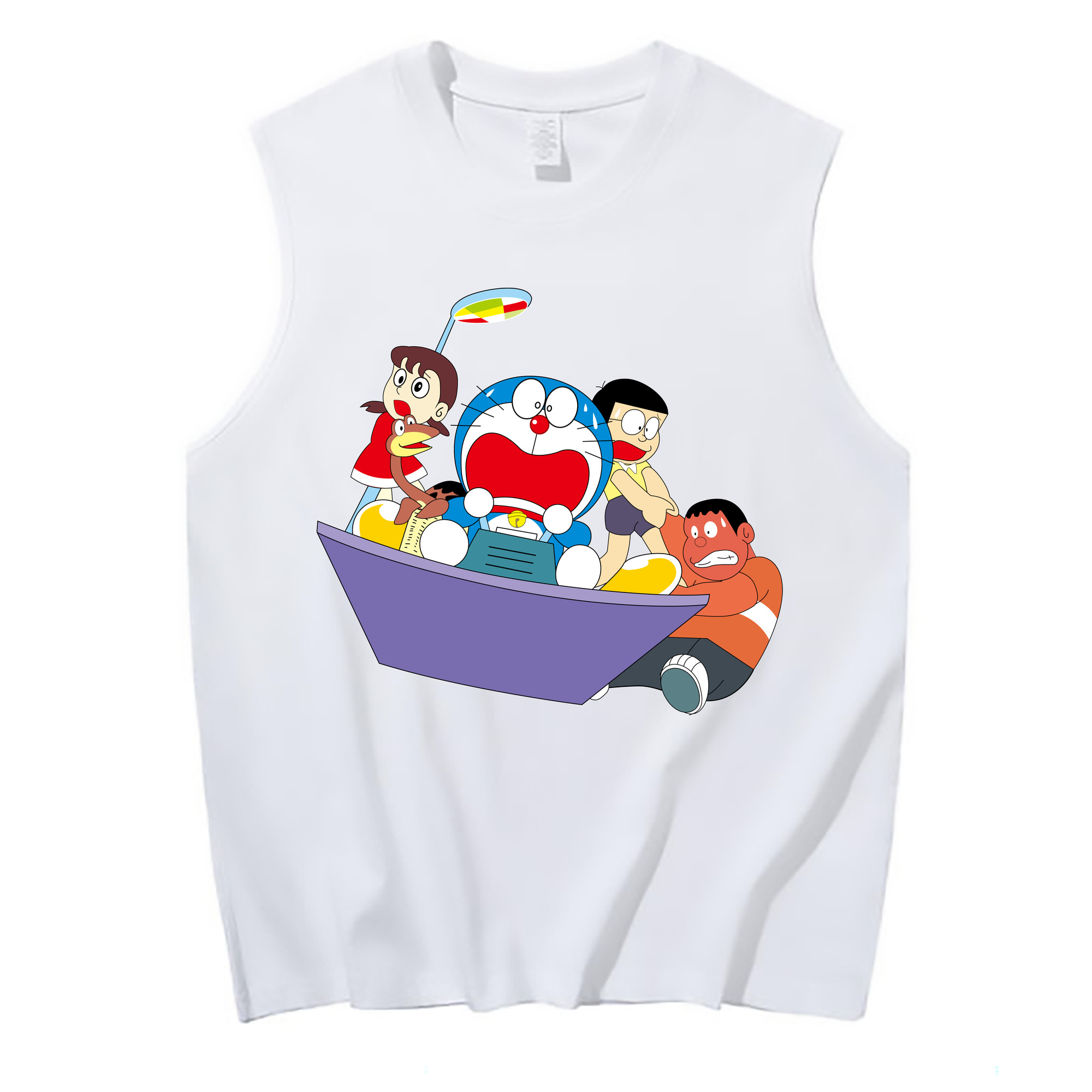 （画像用） ドラえもん Doraemon コットン100％タンクトップ（フロントプリント）