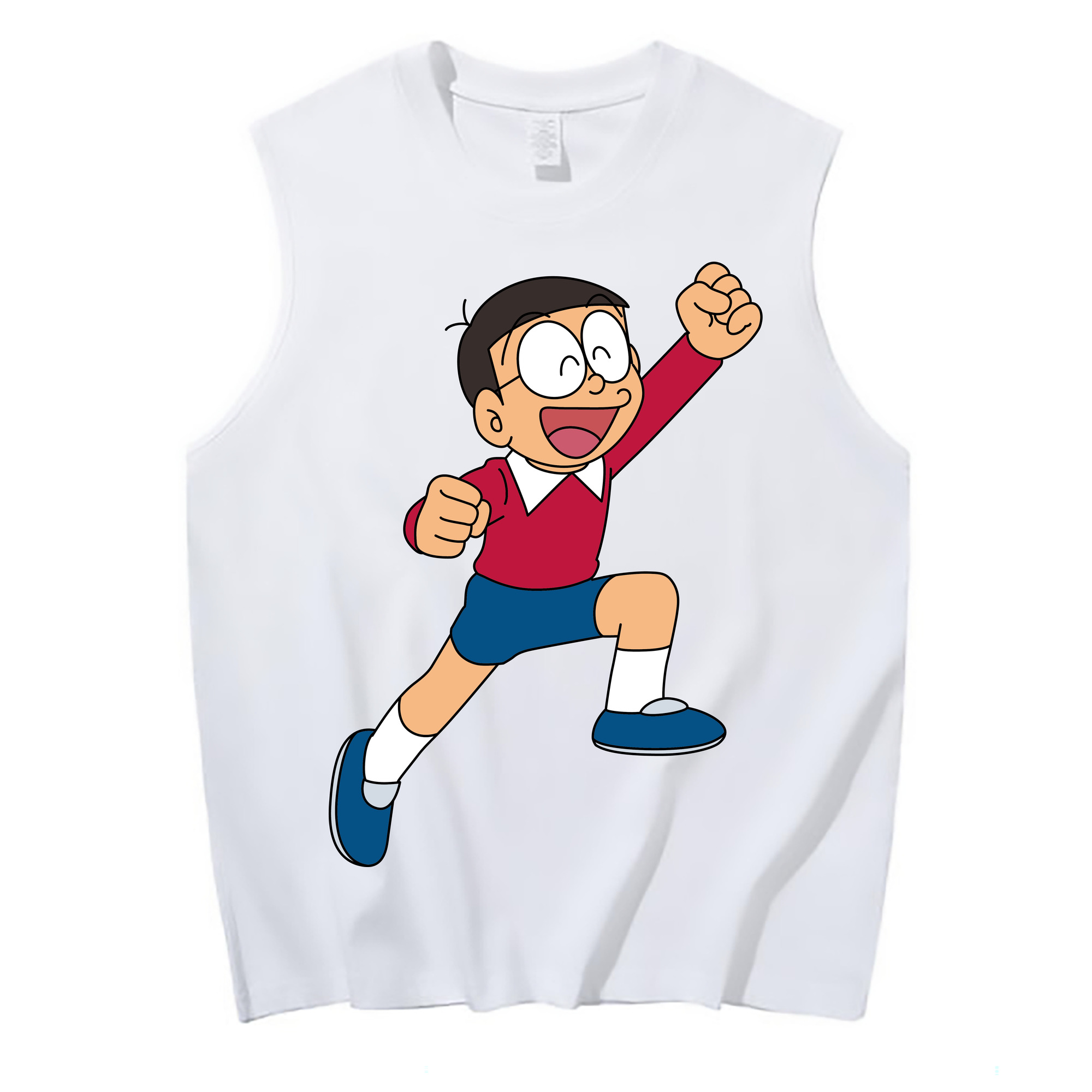 （画像用） ドラえもん 野比 のび太 Doraemon Nobita Nobi コットン100％タンクトップ（フロントプリント）
