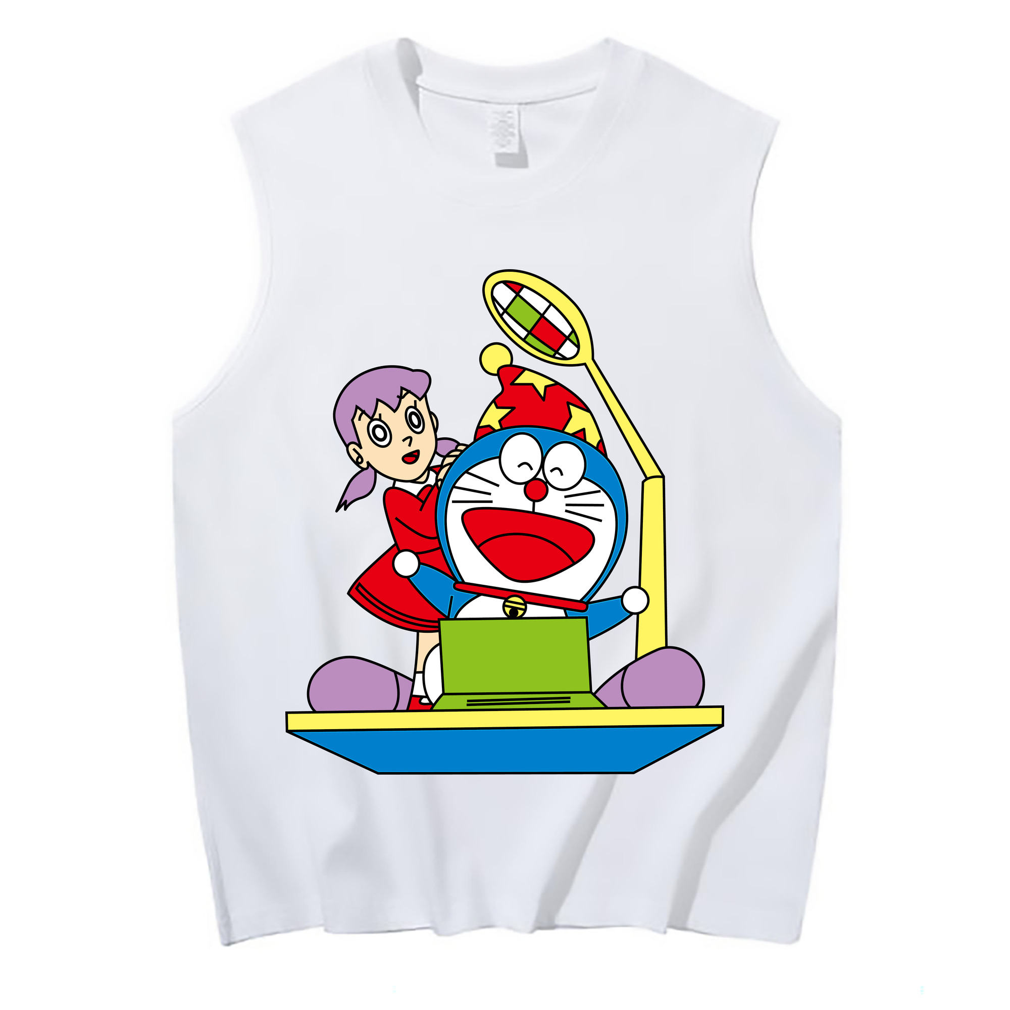 （画像用） ドラえもん みなもと しずか Doraemon Shizuka Minamoto コットン100％タンクトップ（フロントプリント）