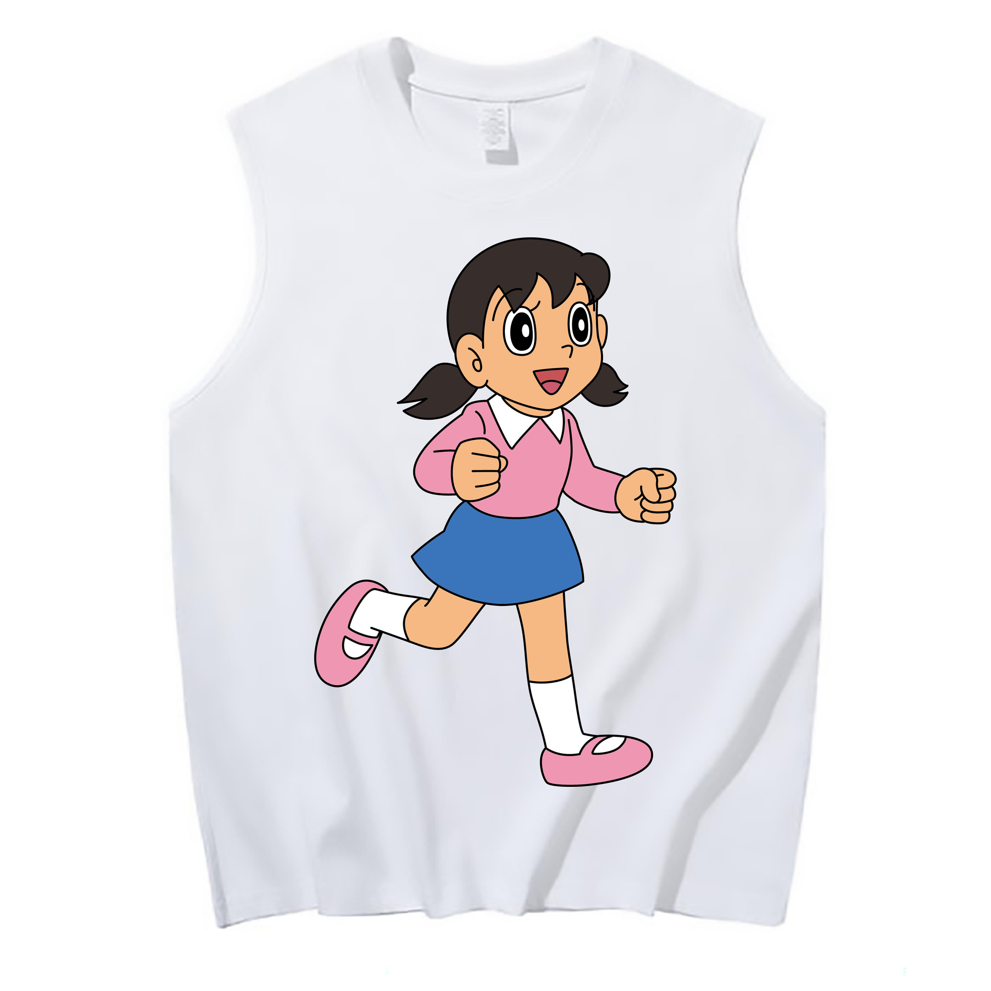 （画像用） ドラえもん みなもと しずか Doraemon Shizuka Minamoto コットン100％タンクトップ（フロントプリント）