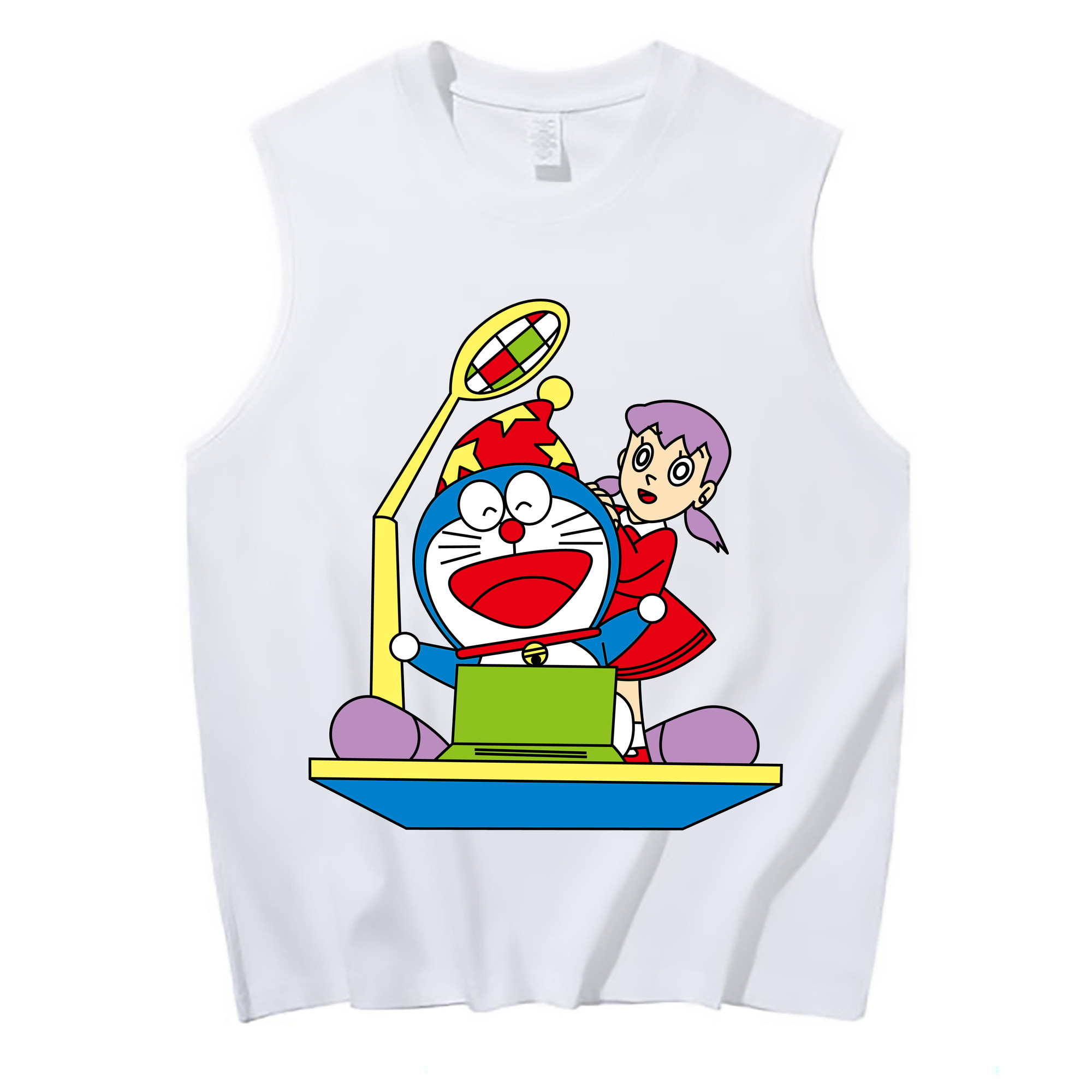 （画像用） ドラえもん みなもと しずか Doraemon Shizuka Minamoto コットン100％タンクトップ（フロントプリント）