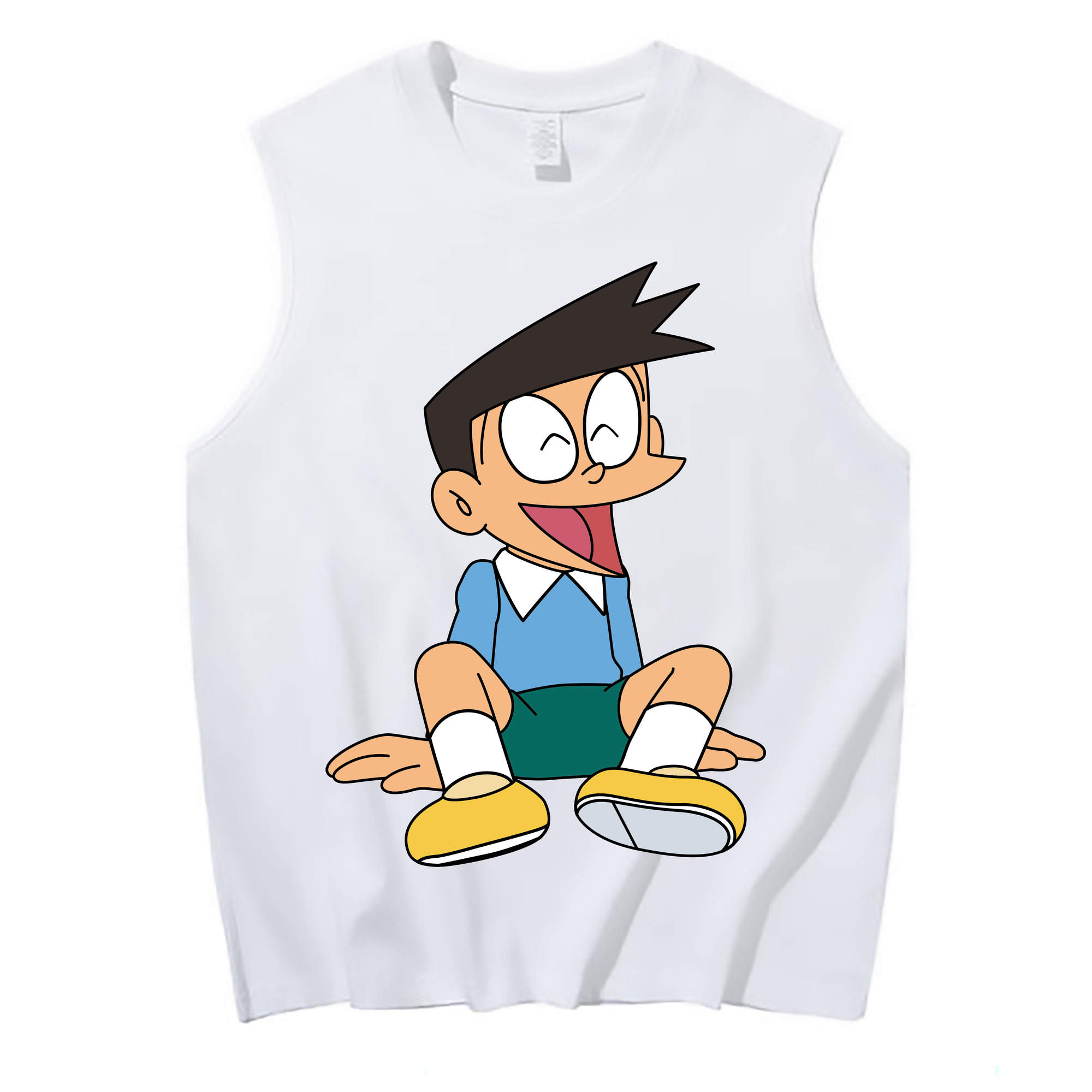 （画像用） ドラえもん 骨川 スネ夫 Doraemon Honekawa Suneo コットン100％タンクトップ（フロントプリント）