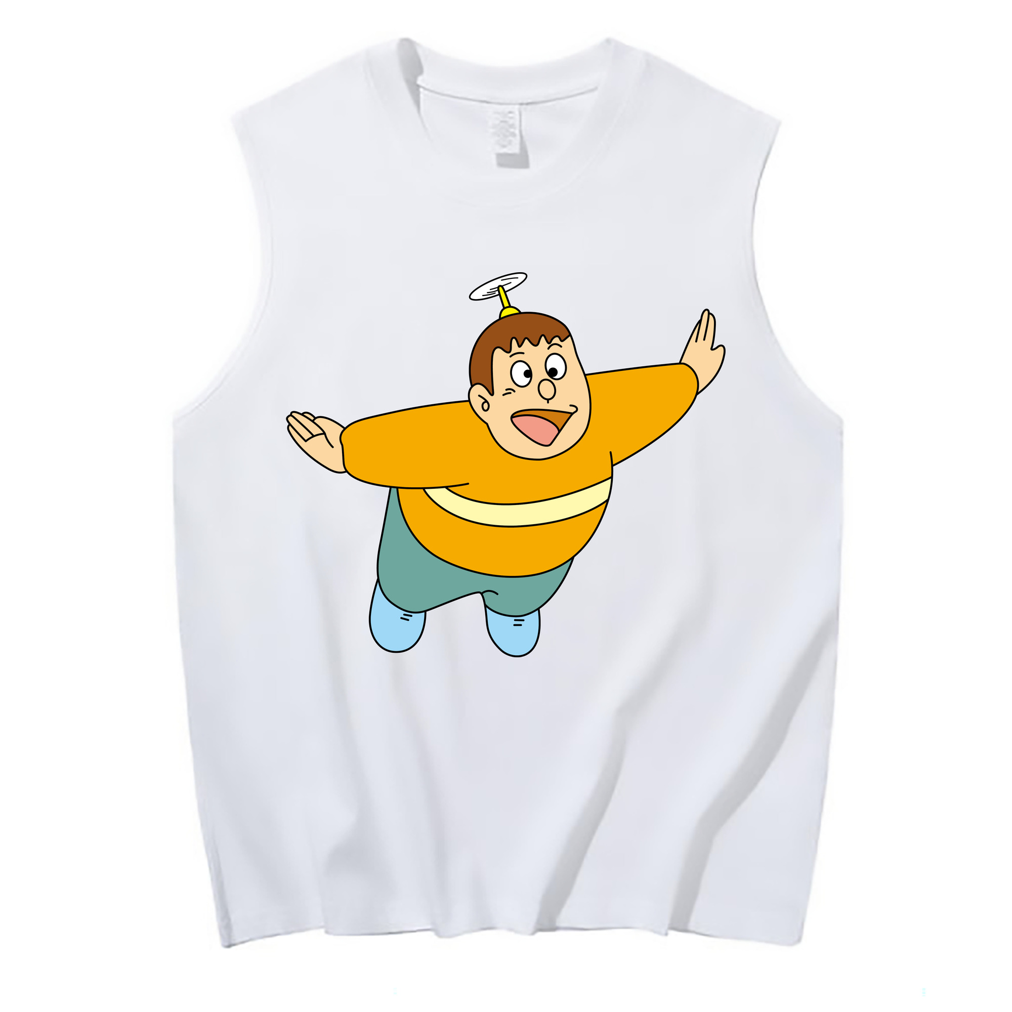 （画像用） ドラえもん 剛田武 Doraemon Gouta Takeshi コットン100％タンクトップ（フロントプリント）