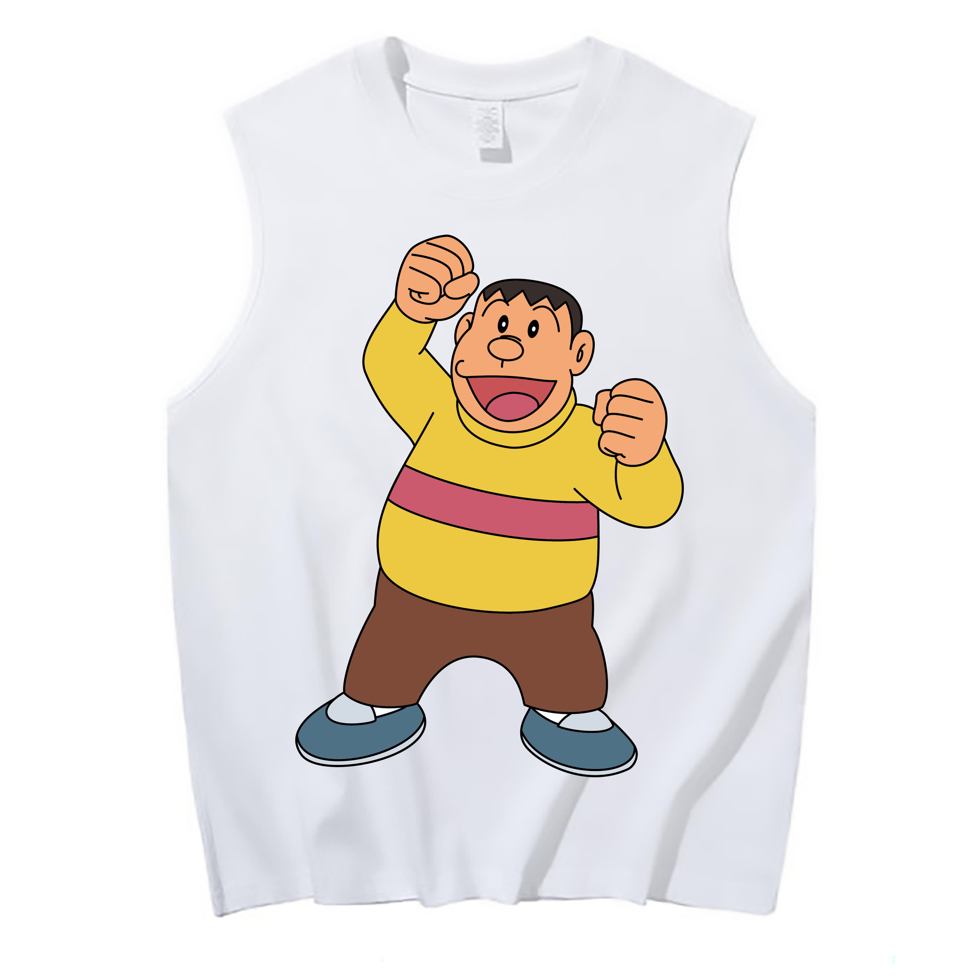 （画像用） ドラえもん 剛田武 Doraemon Gouta Takeshi コットン100％タンクトップ（フロントプリント）