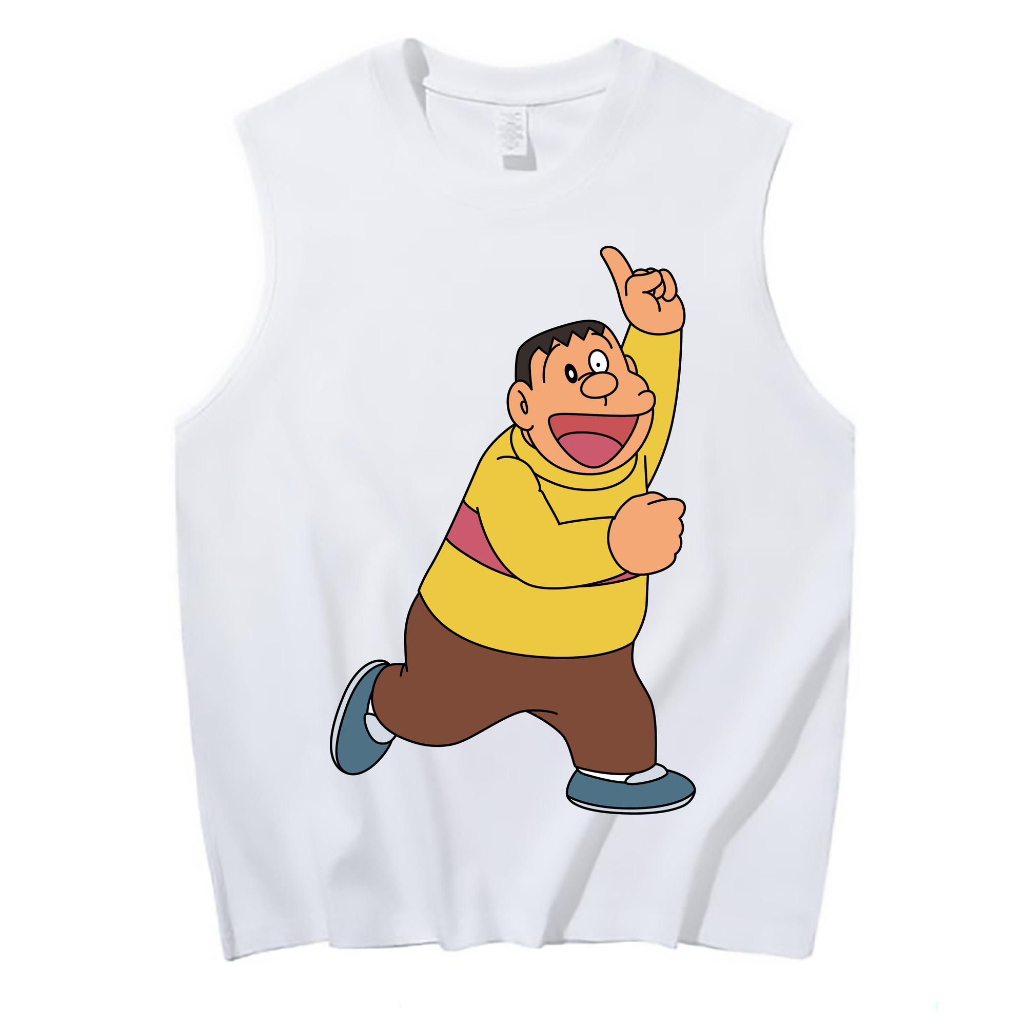 （画像用） ドラえもん 剛田武 Doraemon Gouta Takeshi コットン100％タンクトップ（フロントプリント）