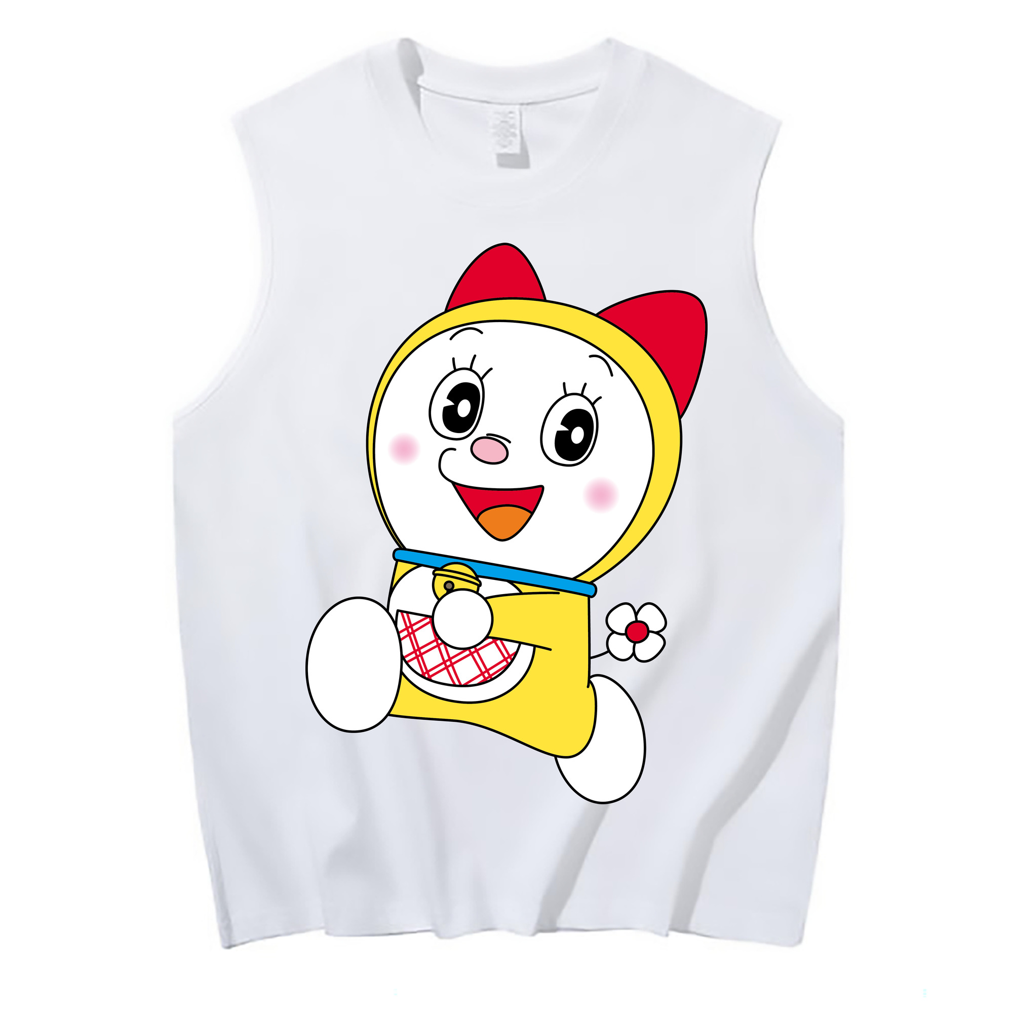 （画像用） ドラえもん ドラミ Doraemon Dorami コットン100％タンクトップ（フロントプリント）