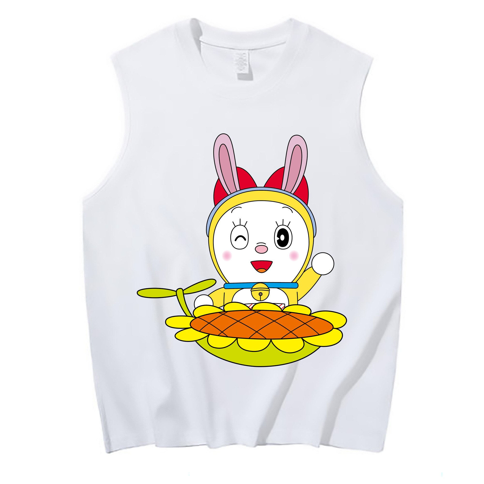 （画像用） ドラえもん ドラミ Doraemon Dorami コットン100％タンクトップ（フロントプリント）