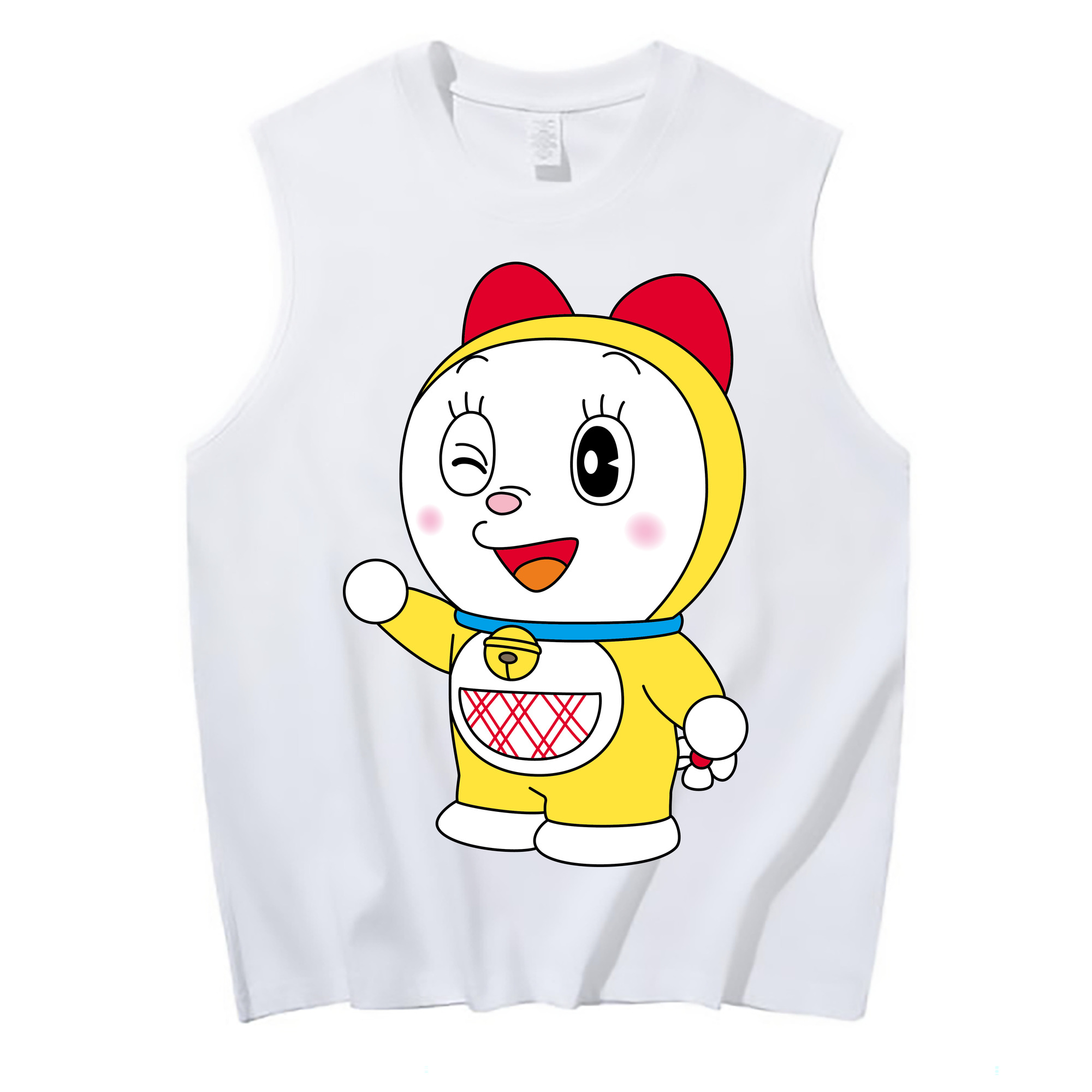 （画像用） ドラえもん ドラミ Doraemon Dorami コットン100％タンクトップ（フロントプリント）