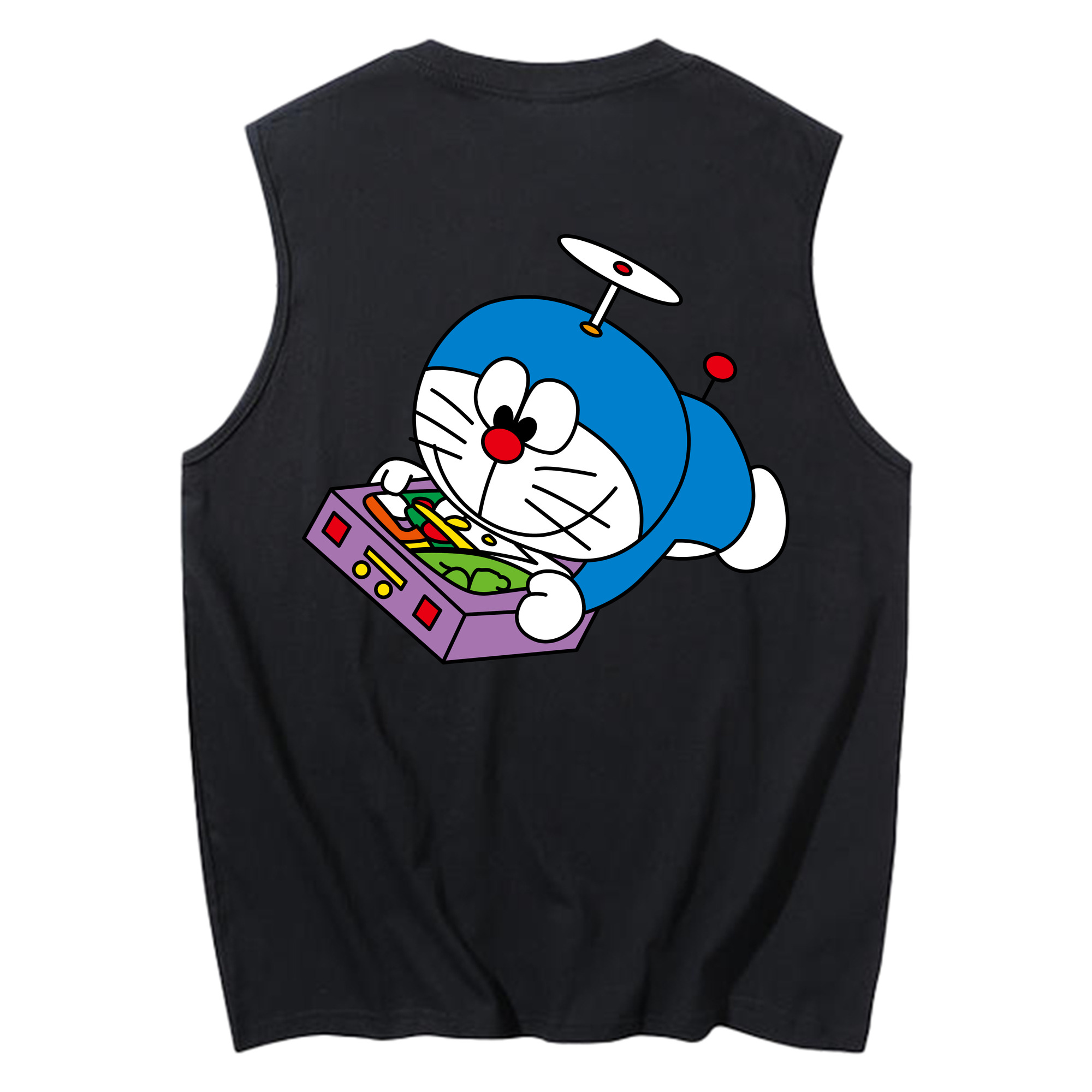 （画像用） ドラえもん Doraemon コットン100％タンクトップ（背面プリント）